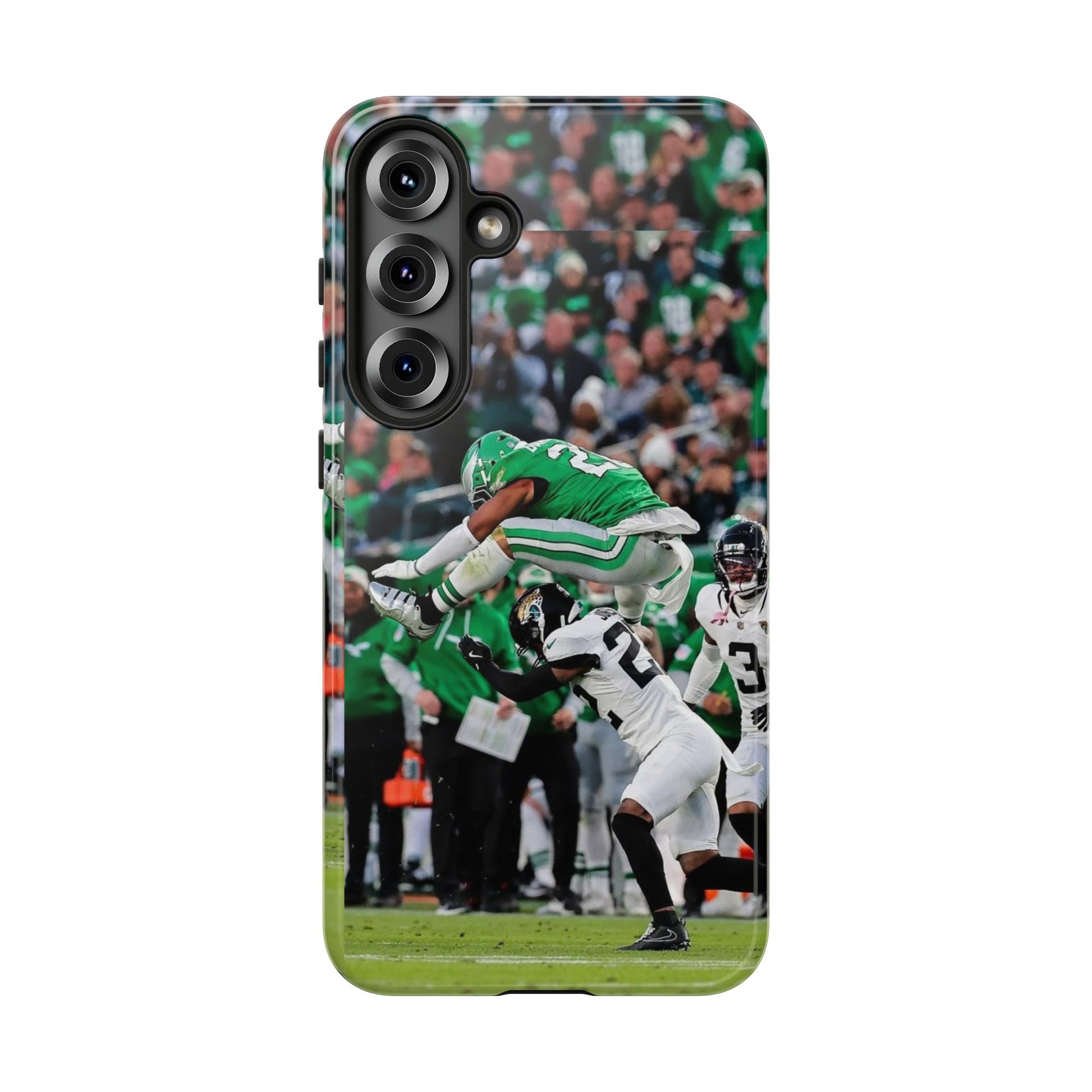 Saquon Barkley The Huddle Eagles Football Tough Cases for iPhones, Samsung, and Pixel