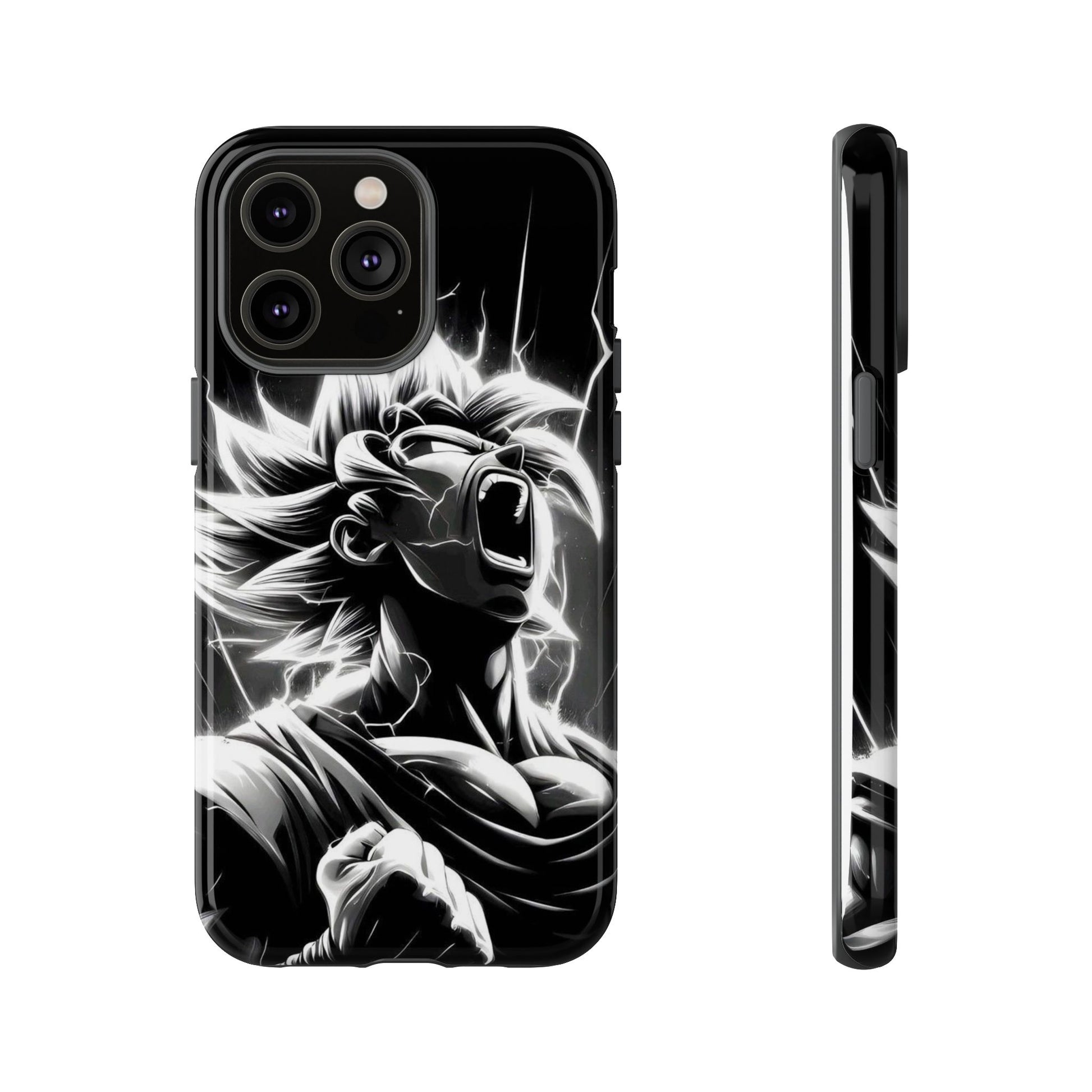 Anime Saiyan Rage Dragon ball Z Tough Cases for iPhones, Samsung, and Pixel