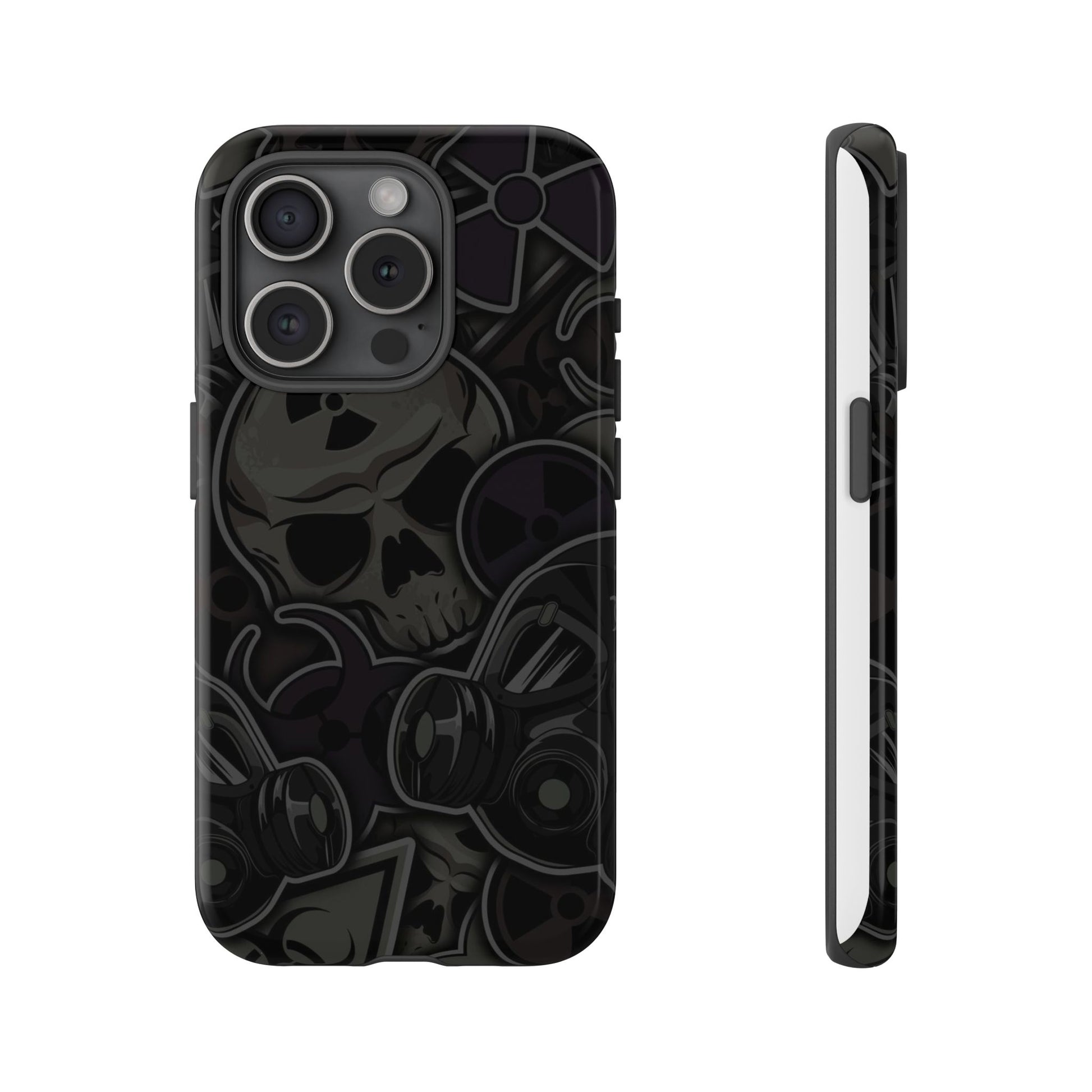 Tough Cases Phone Case, Edgy Skull Design Phone Cover, Gothic Cell Phone Shell