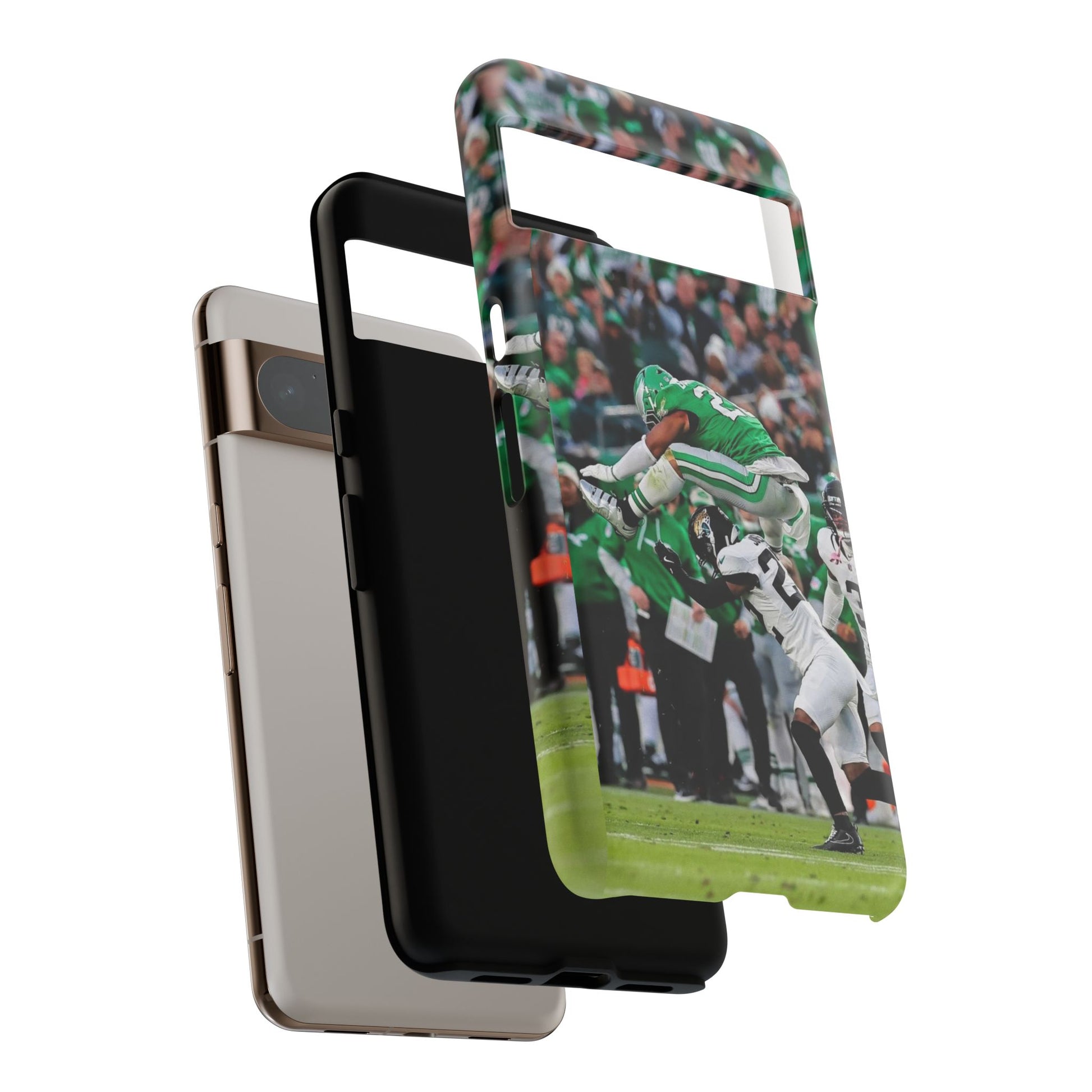 Saquon Barkley The Huddle Eagles Football Tough Cases for iPhones, Samsung, and Pixel