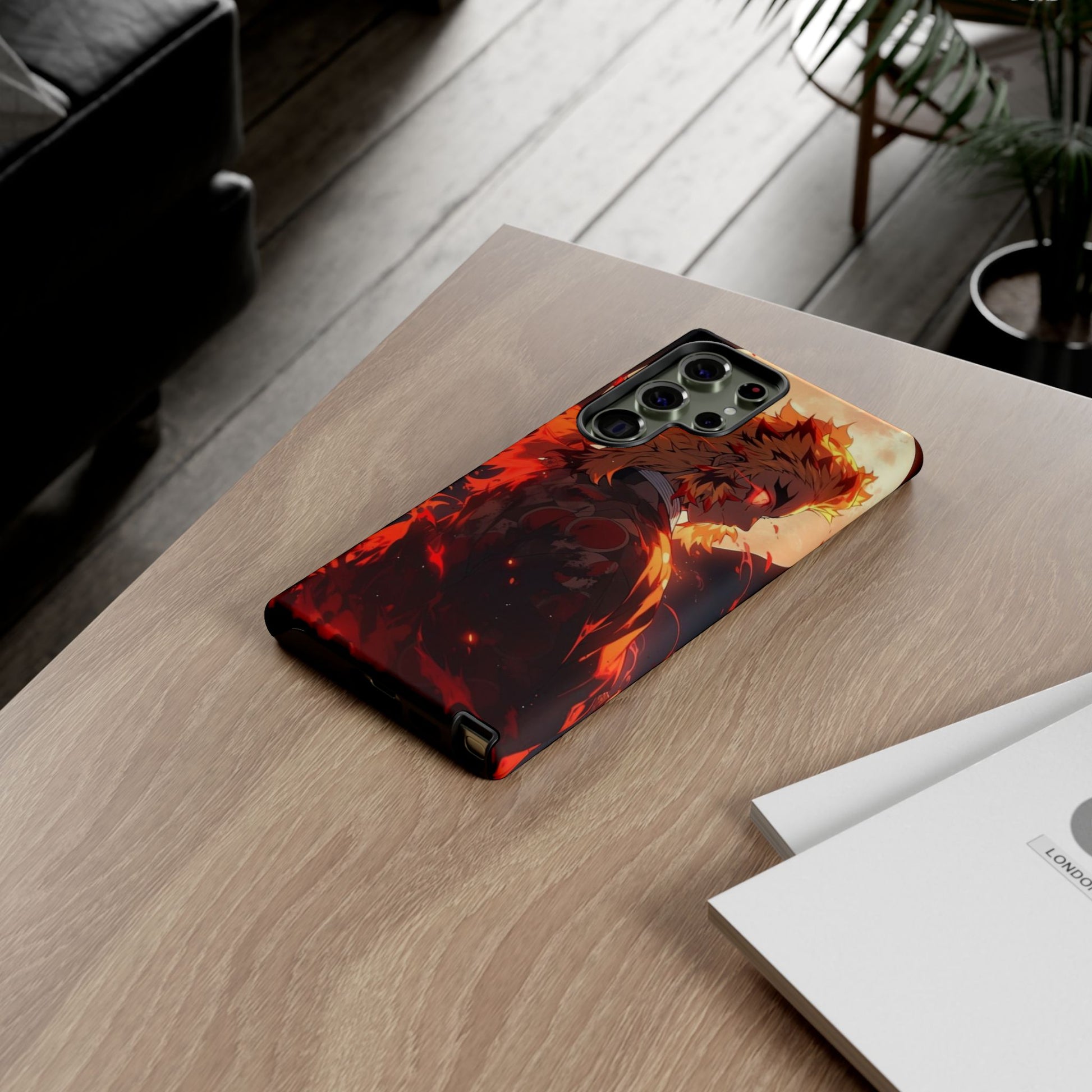 Demon Sl;ayer Rengoku Anime Phone Case, Tough Cases for iPhones, Samsung, and Pixel