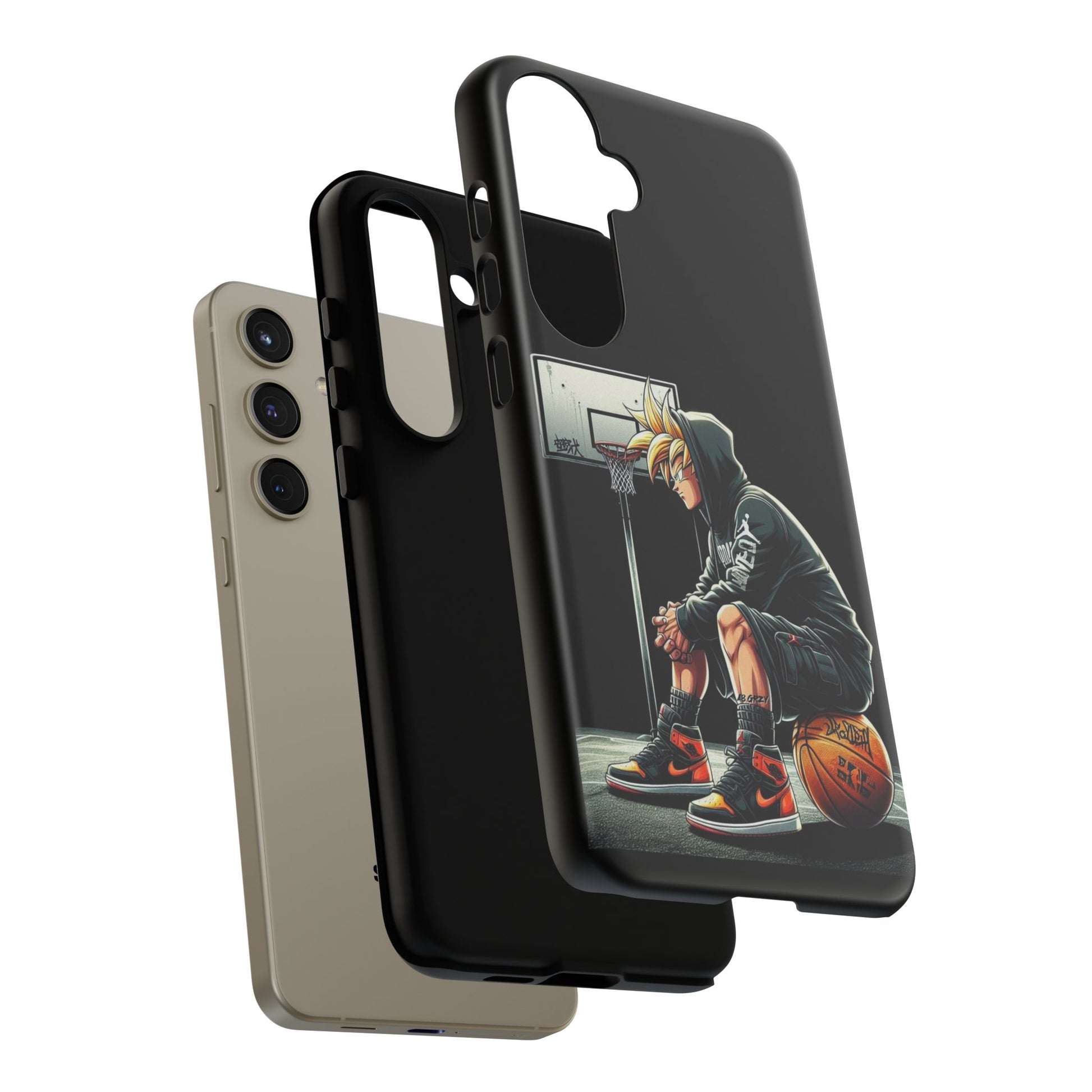 Son Goku Basketball Tough Cases for iPhones, Samsung, and Pixel