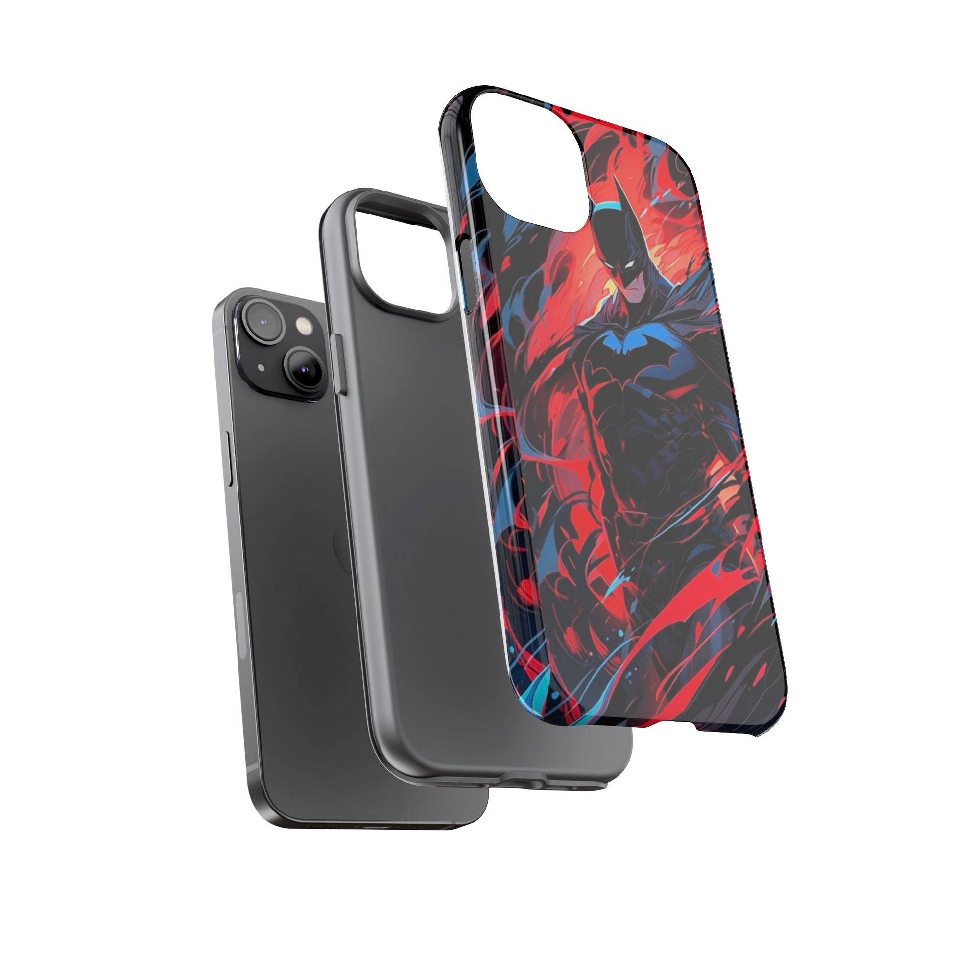 The Dark Knight Batman Art Tough Cases for iPhones, Samsung, and Pixel