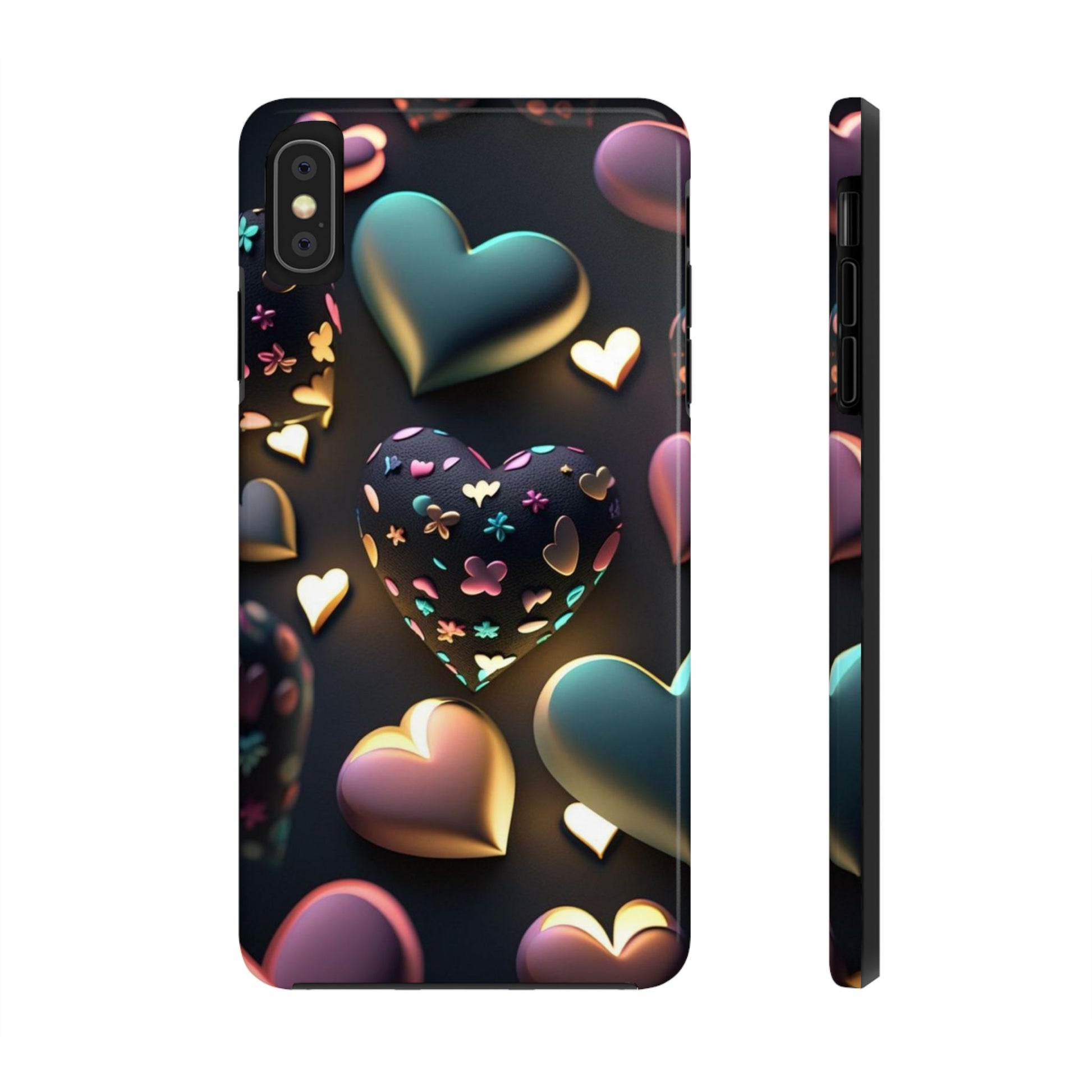 Floating Hearts Themed Tough Phone Cases for Iphones & Samsung Phones
