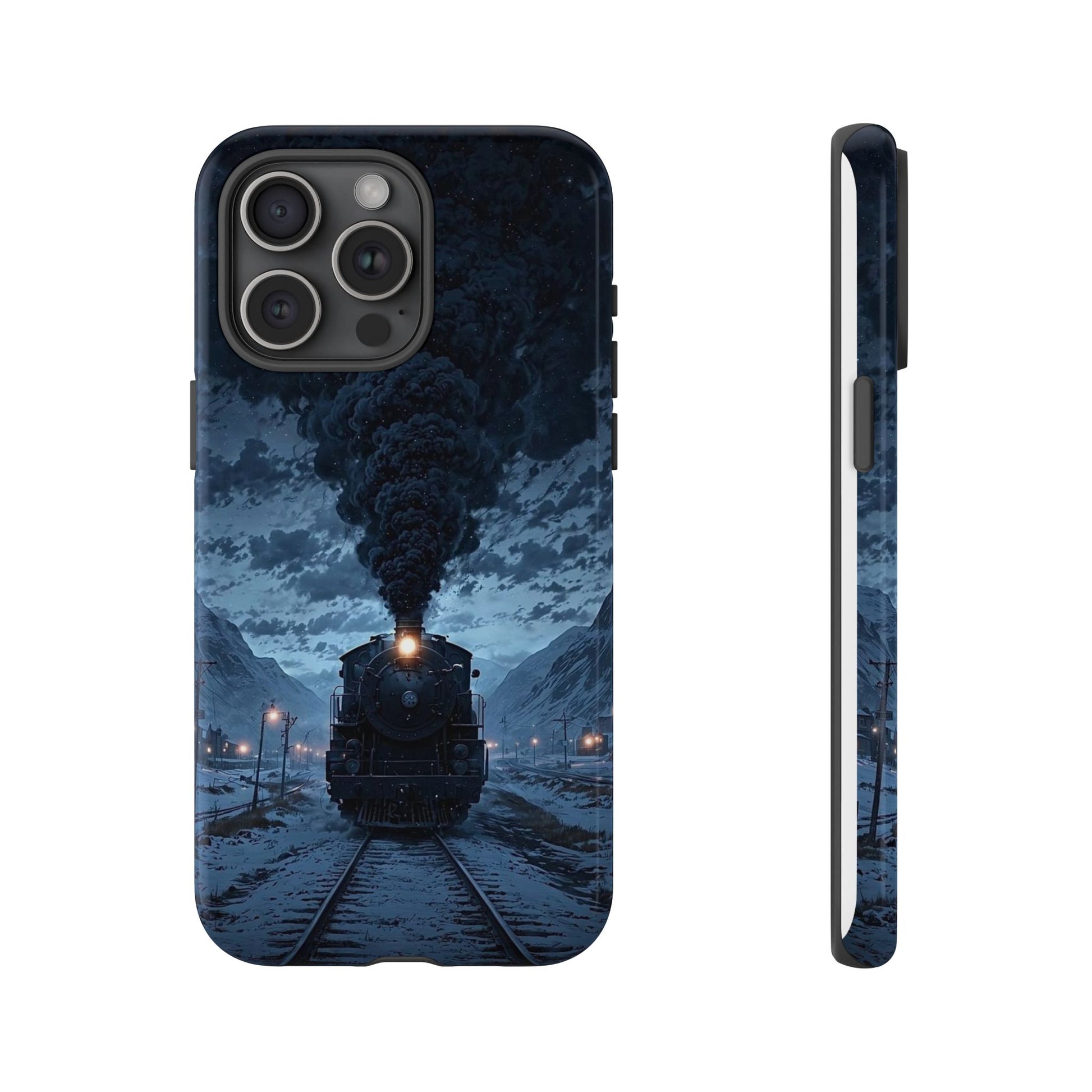 Steam Engine Train Themed Tough Cases for iPhones, Samsung, and Pixel