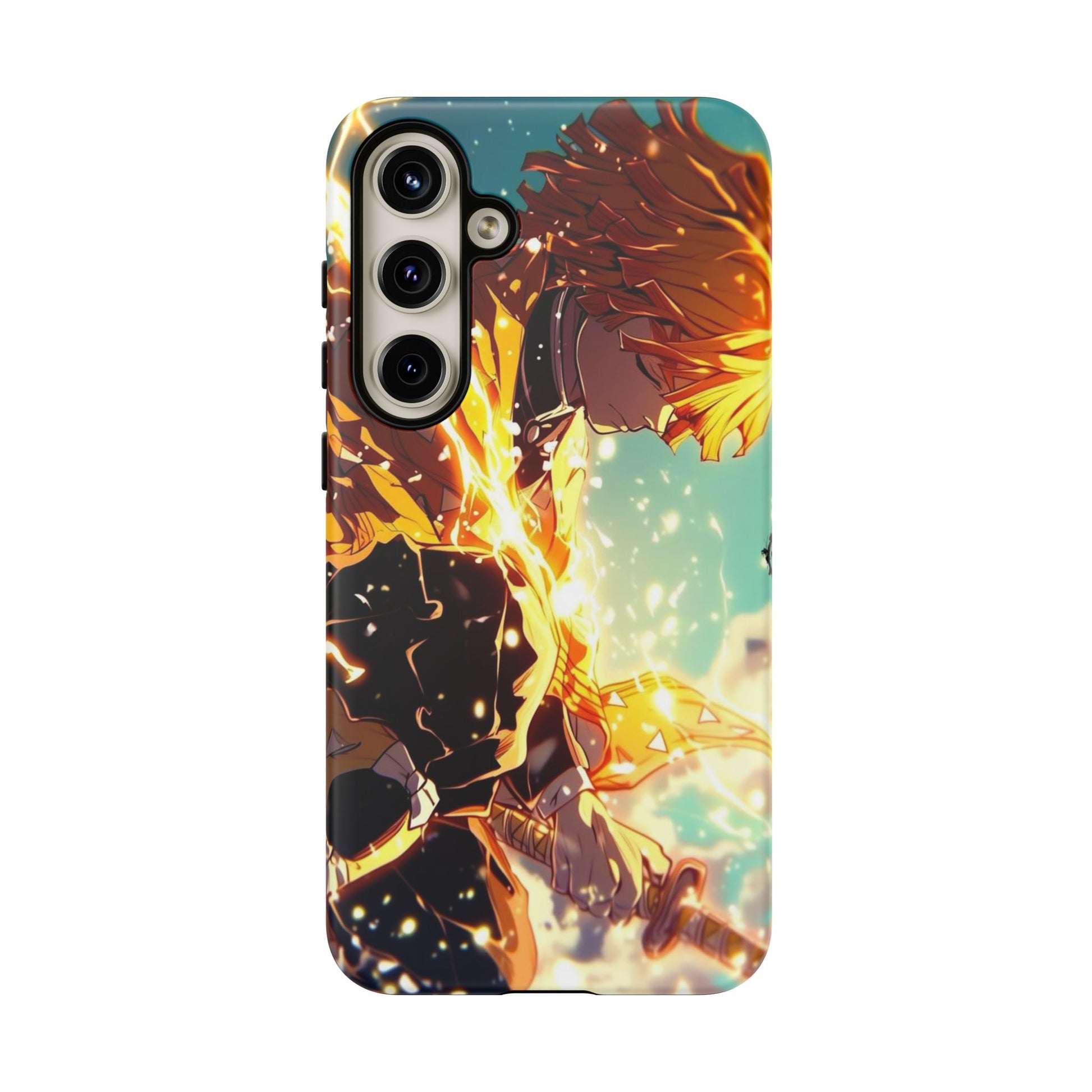 Demon Slayer Zenitsu Anime Theme Phone Case, Tough Cases for iPhones, Samsung, and Pixel
