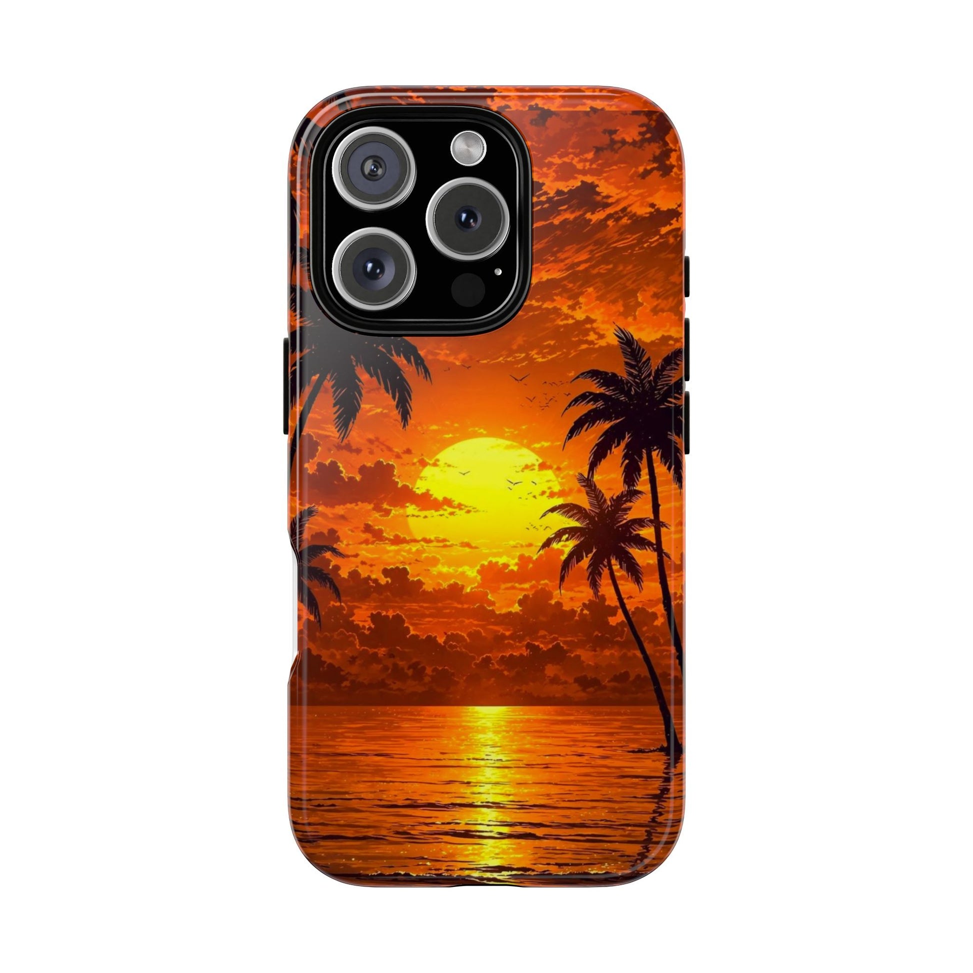 Beautiful Beach Sunset Tough Cases for iPhones, Samsung, and Pixel