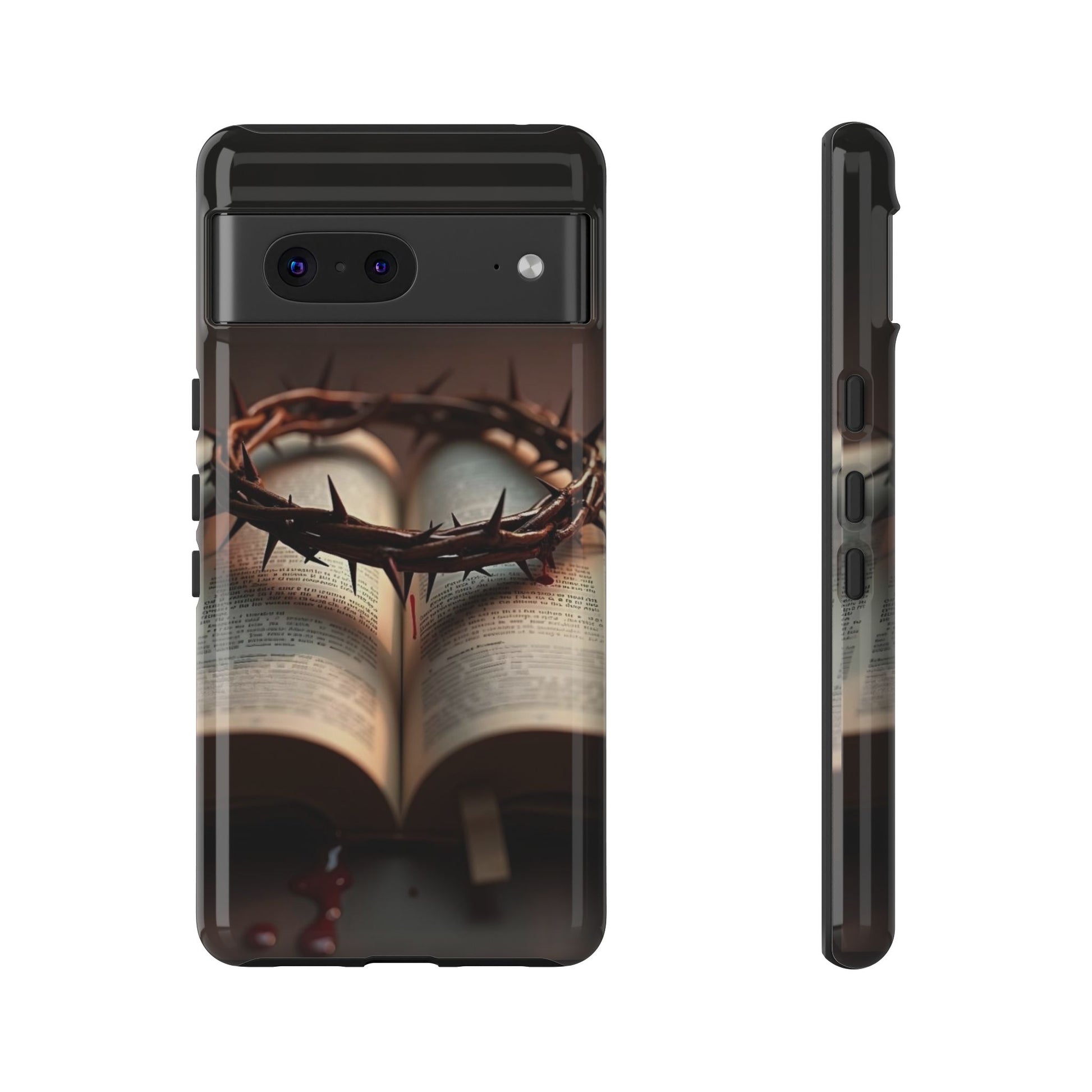 Crown of Thorns and Bible Christian Tough Cases for iPhones, Samsung, and Pixel