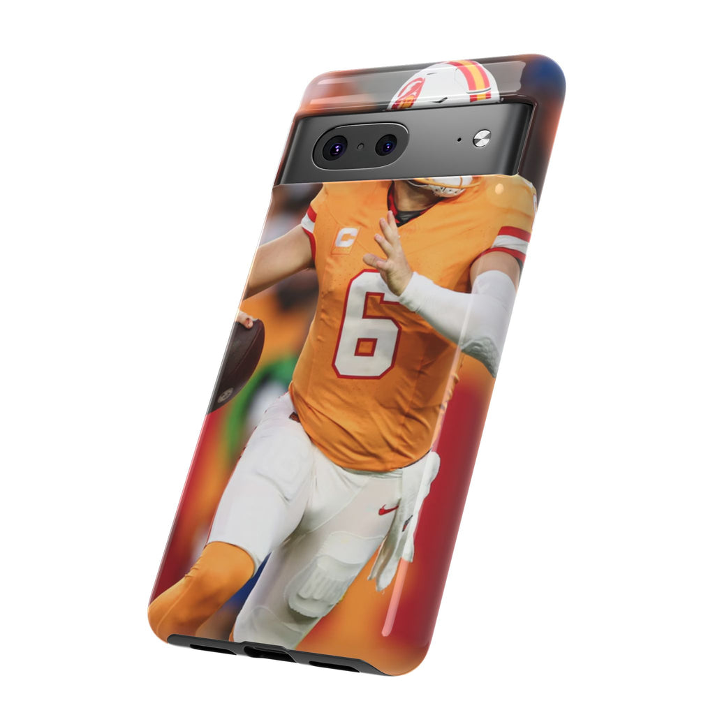 Tampa Bay Buccaneers Baker Mayfield Football Tough Cases for iPhones, Samsung, and Pixel