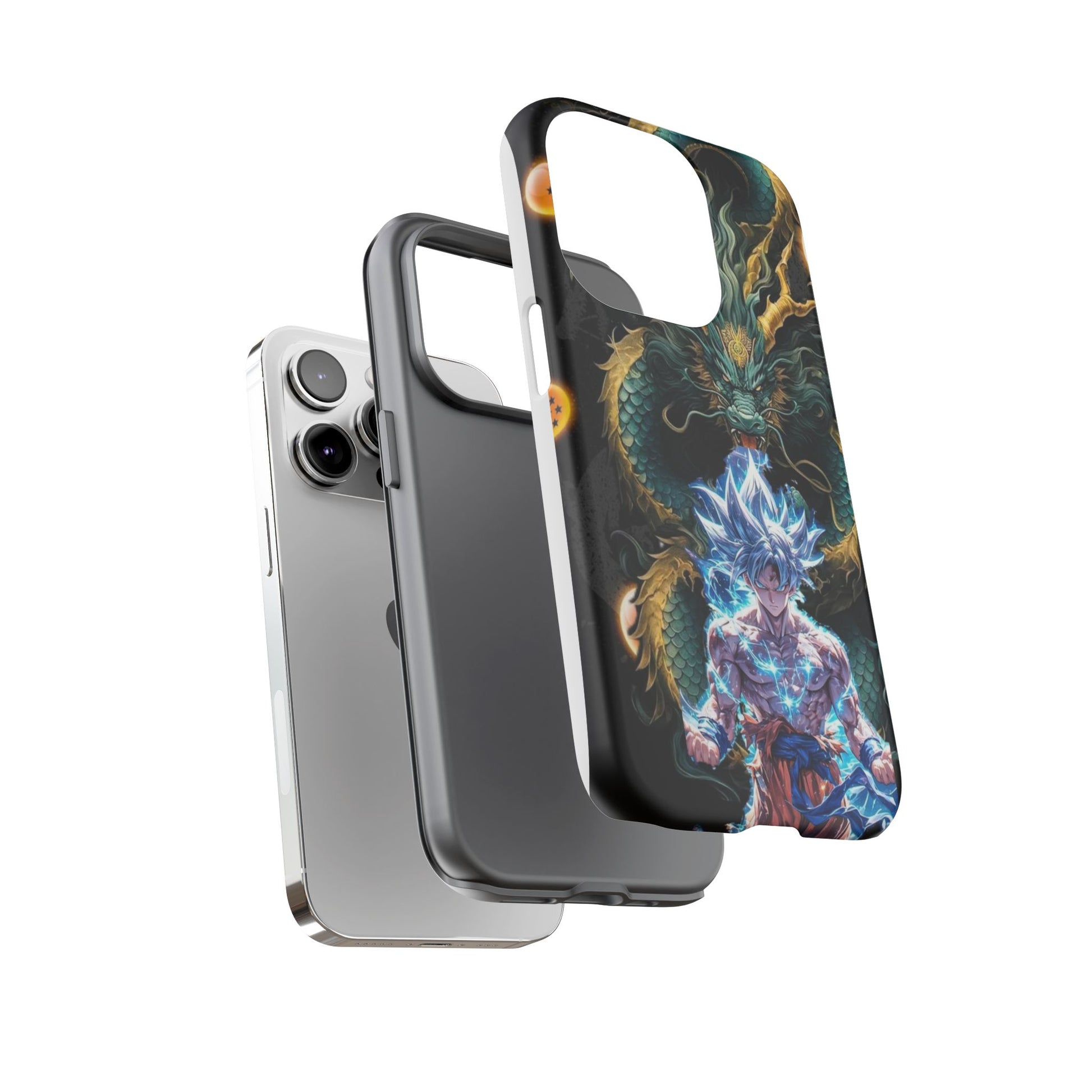 Anime Goku x Shenron Dragonball Z Tough Cases for iPhones, Samsung, and Pixel