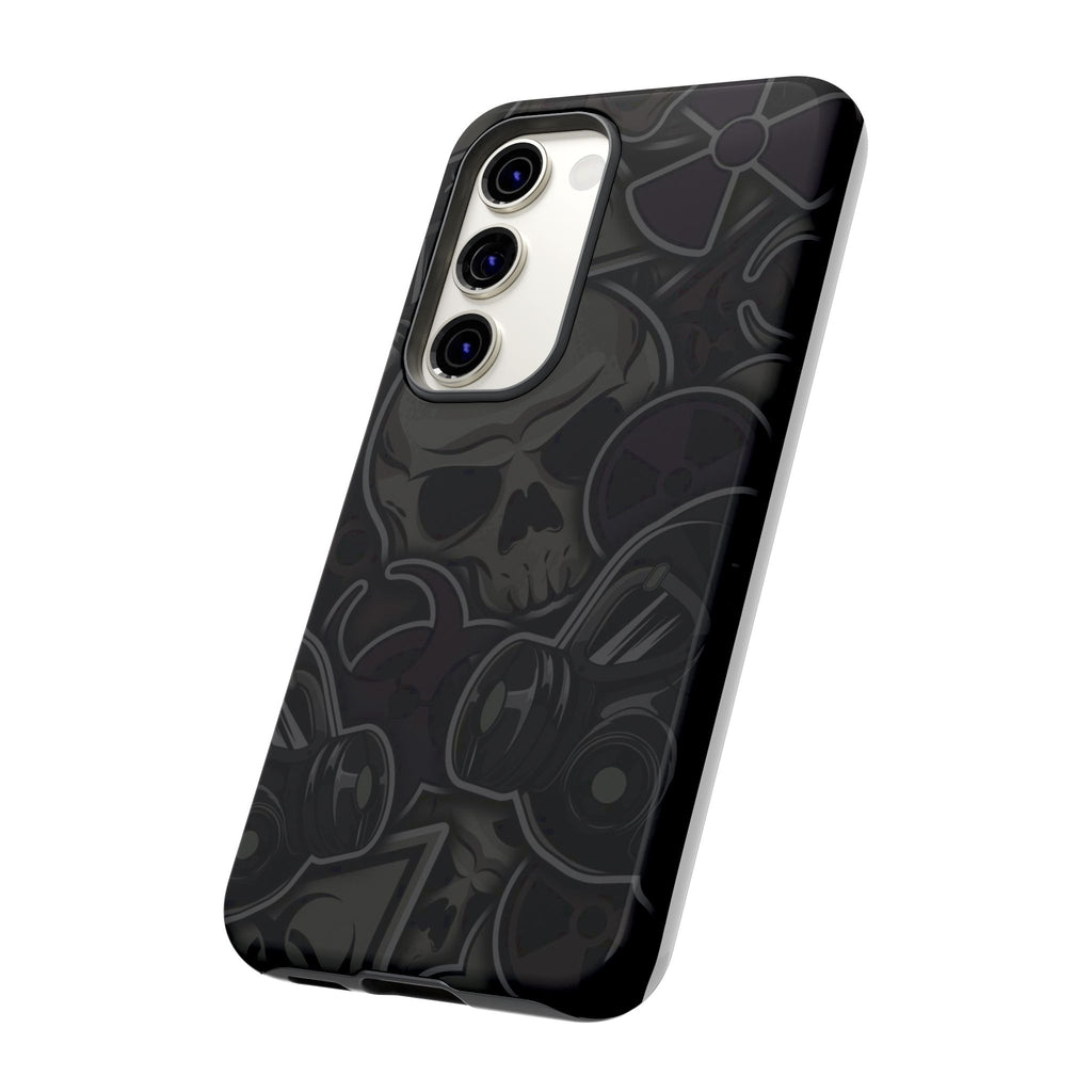 Tough Cases Phone Case, Edgy Skull Design Phone Cover, Gothic Cell Phone Shell