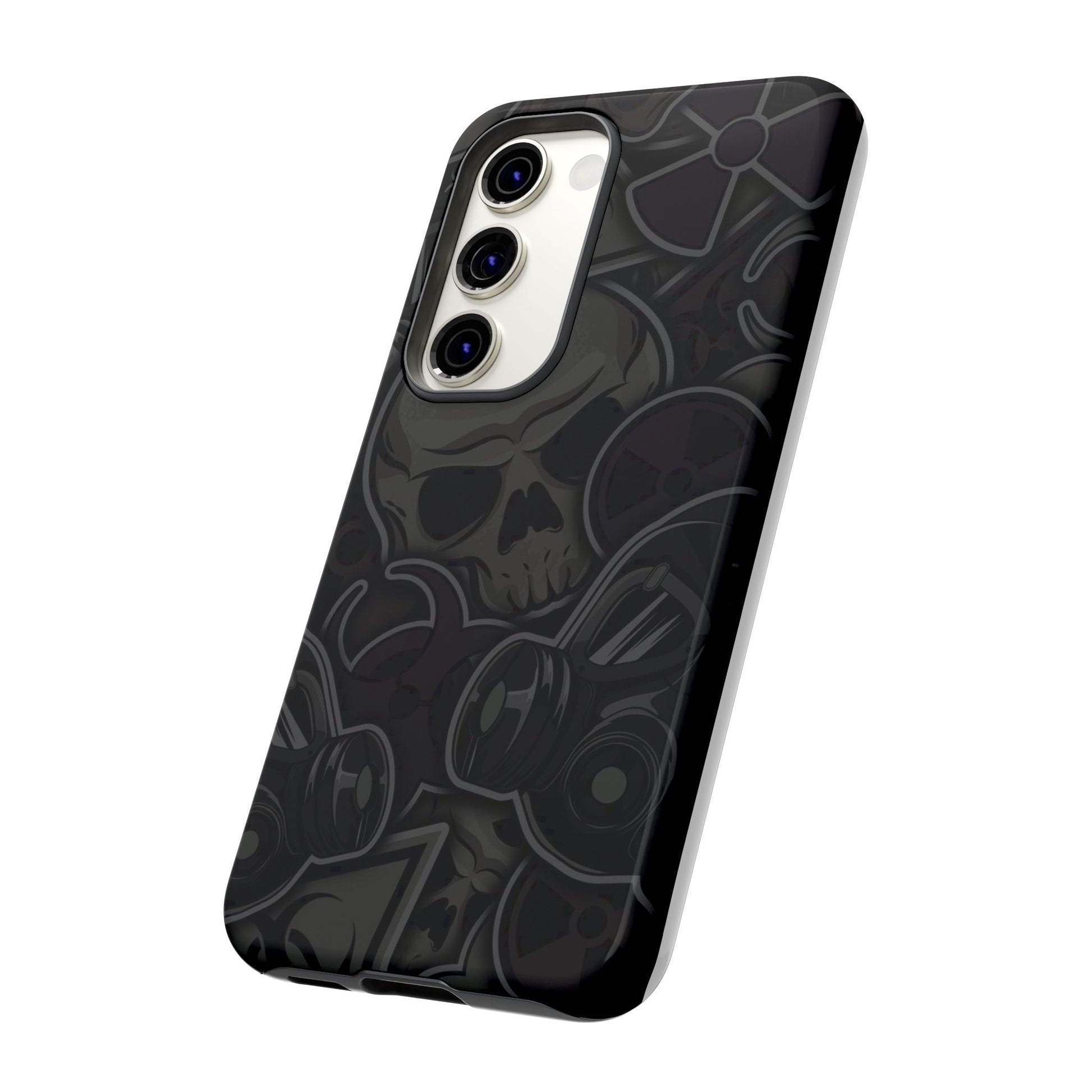 Tough Cases Phone Case, Edgy Skull Design Phone Cover, Gothic Cell Phone Shell