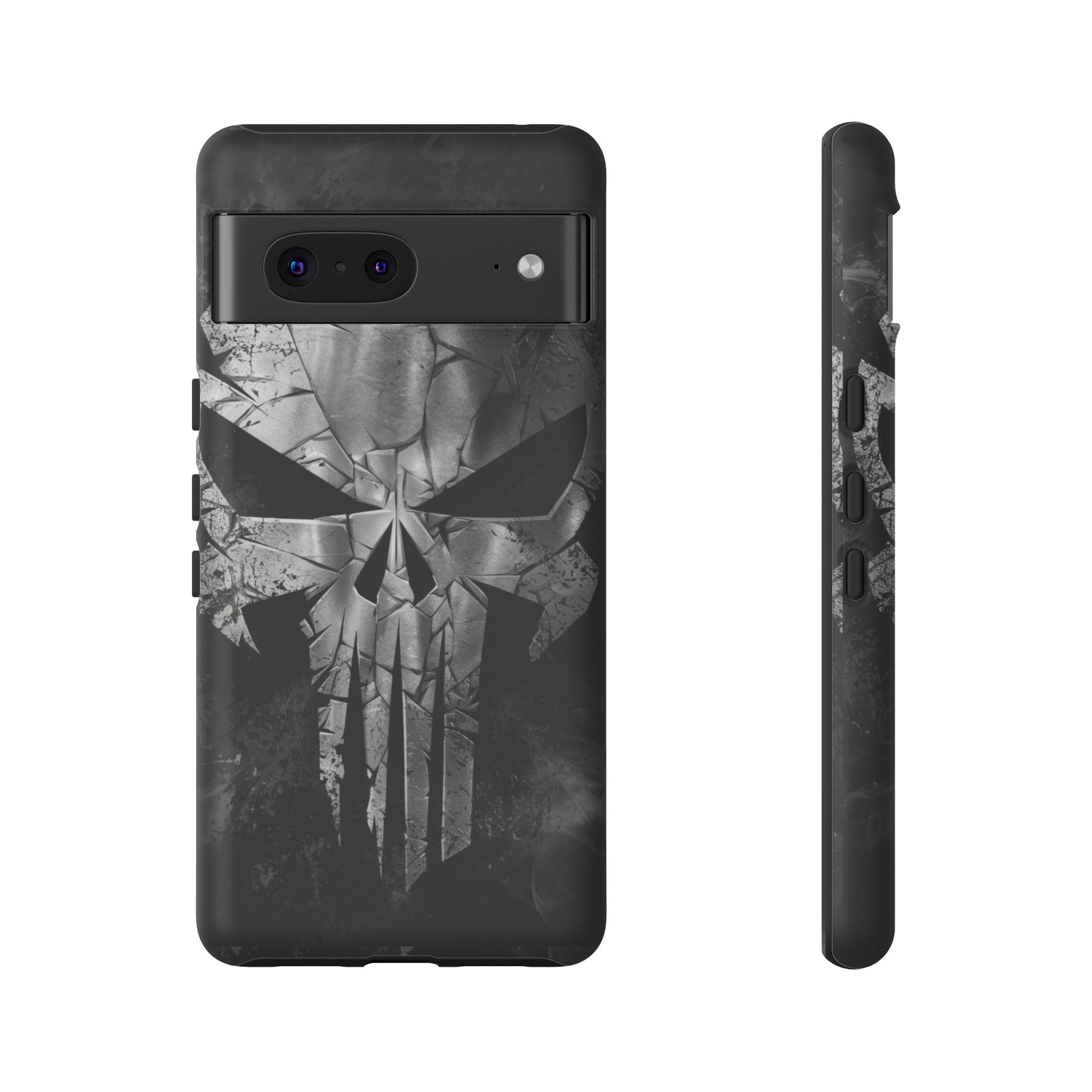 The Punisher Logo Art Tough Cases for iPhones, Samsung, and Pixel