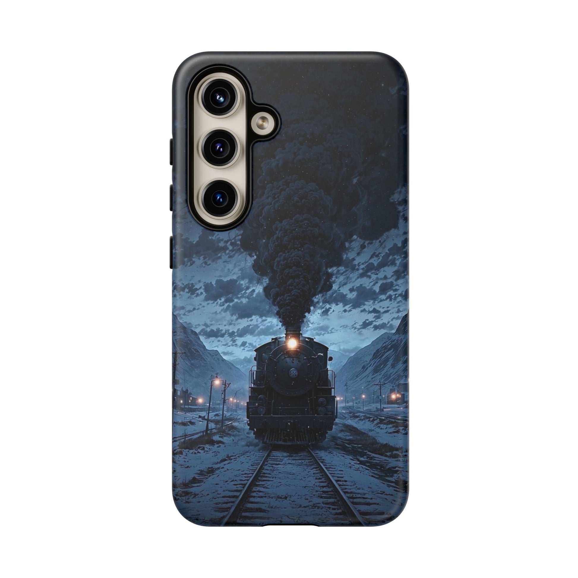 Steam Engine Train Themed Tough Cases for iPhones, Samsung, and Pixel