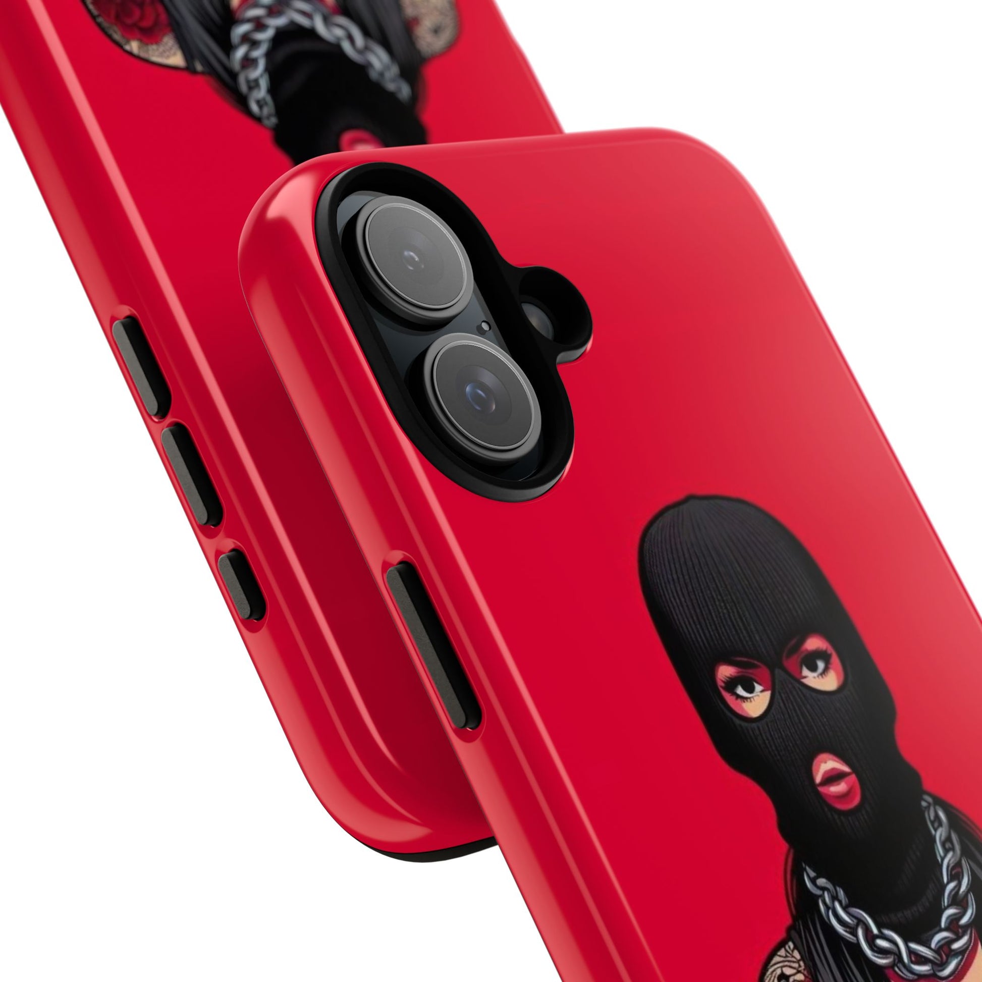 Thug Girl Red Design Tough Cases for iPhones, Samsung, and Pixel