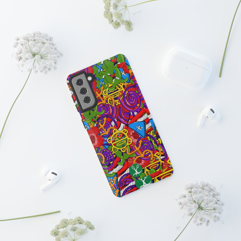Puerto Rico Taino Tribal Art Tough Cases for iPhones, Samsung, and Pixel