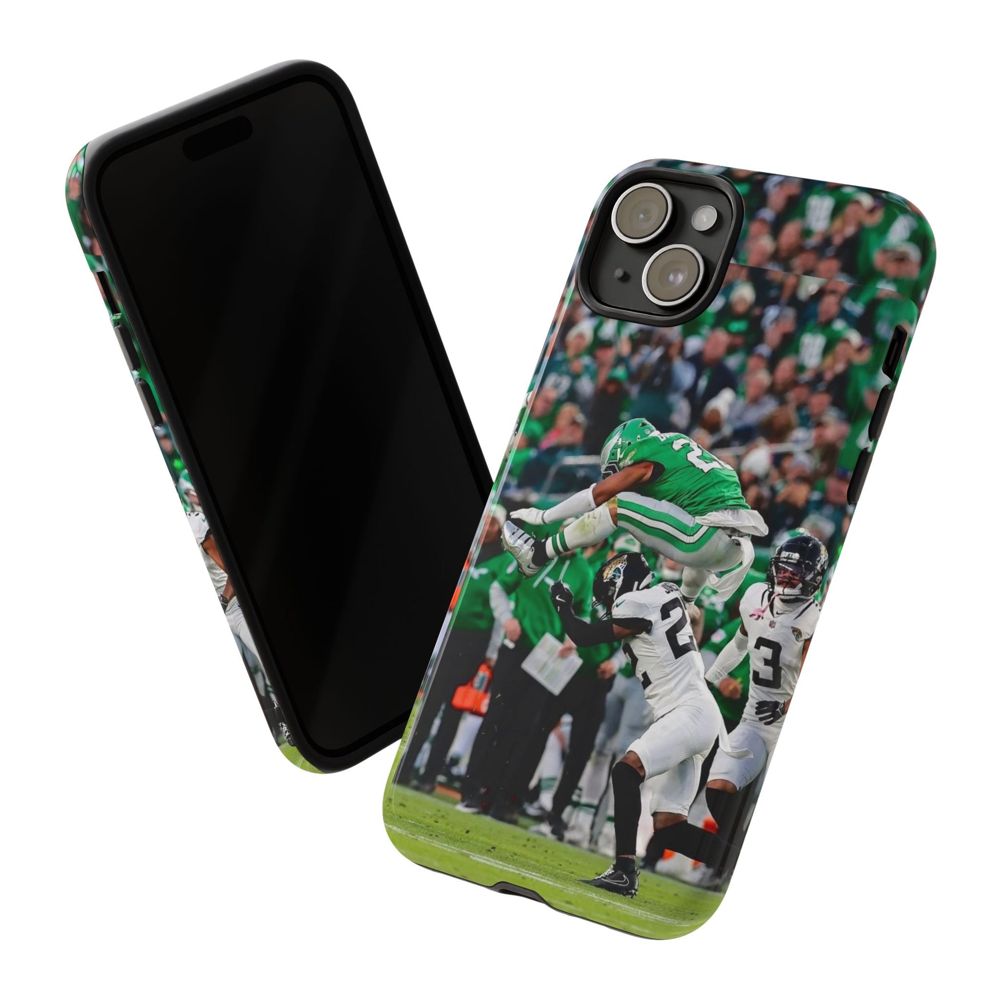 Saquon Barkley The Huddle Eagles Football Tough Cases for iPhones, Samsung, and Pixel