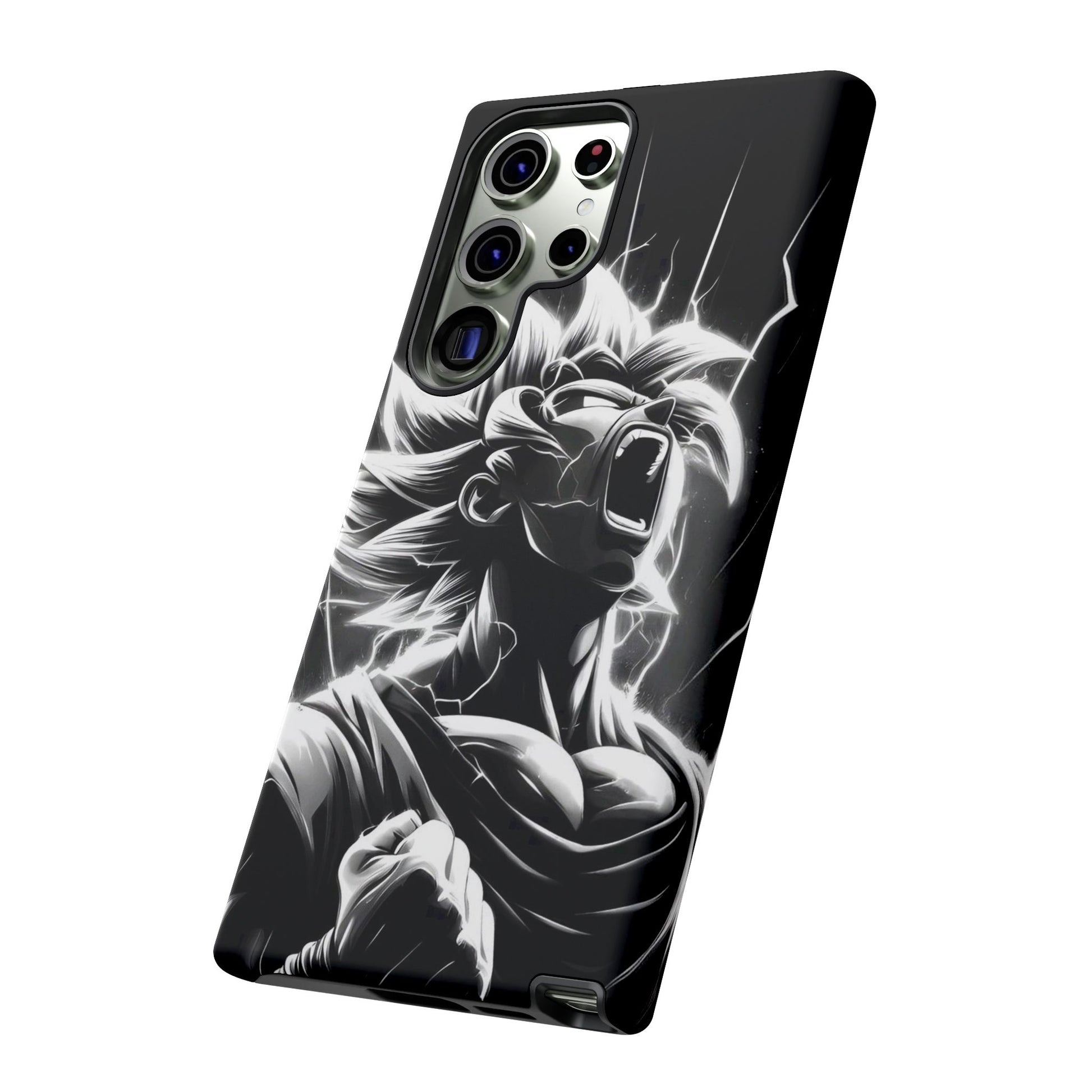 Anime Saiyan Rage Dragon ball Z Tough Cases for iPhones, Samsung, and Pixel