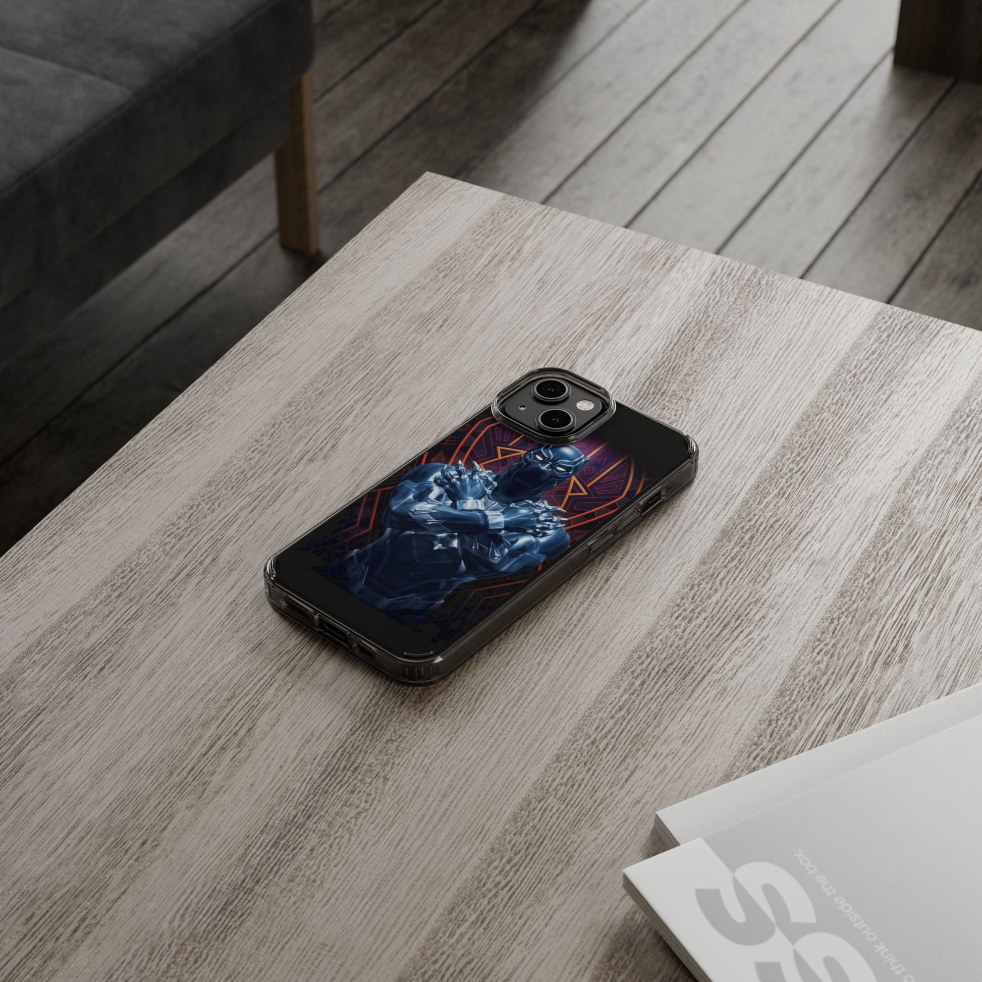 Black Panther Super Hero iPhone & Samsung Case, Wireless Charging compatible
