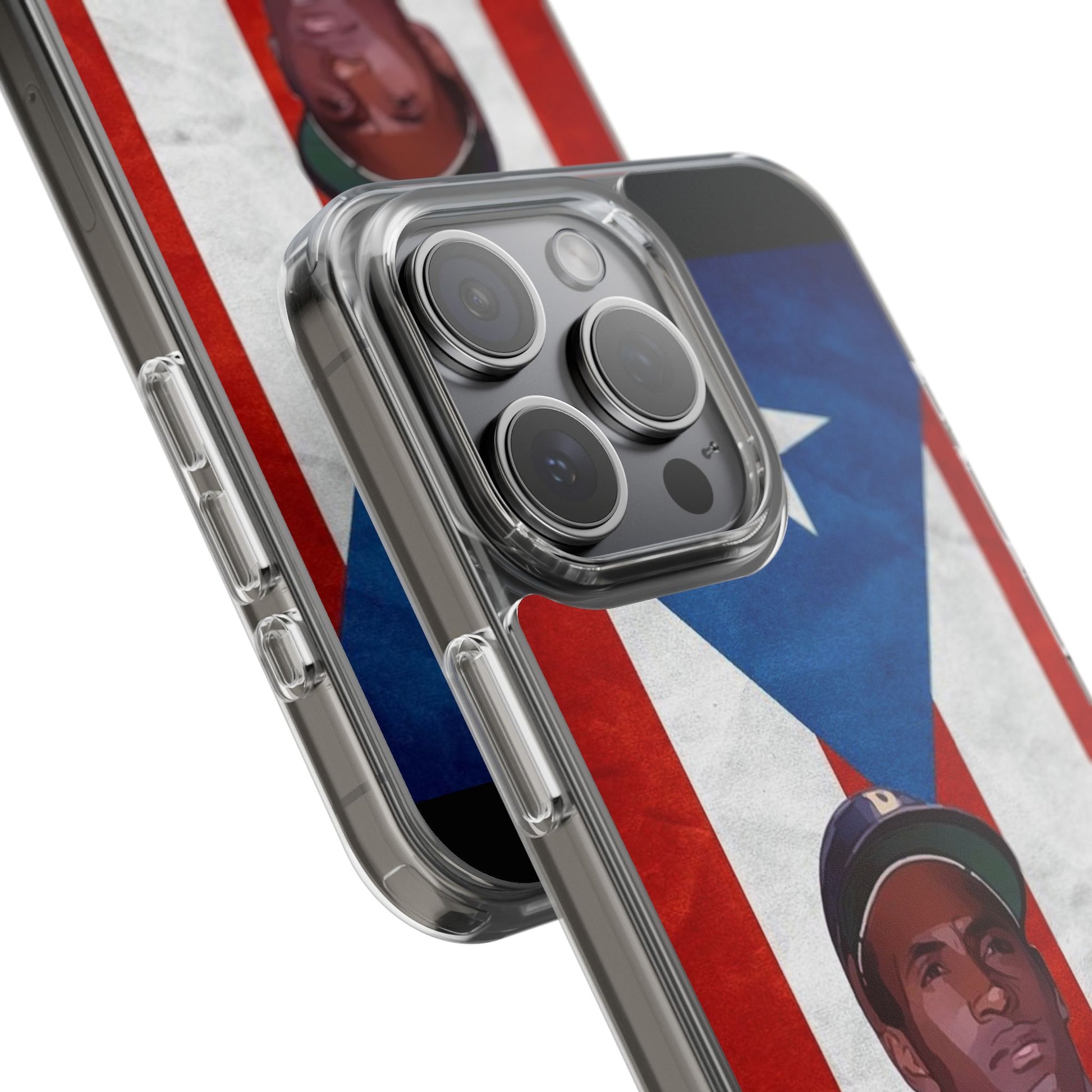 Puerto Rican Baseball Legend Clemente inspired Protective Iphone, Samsung case