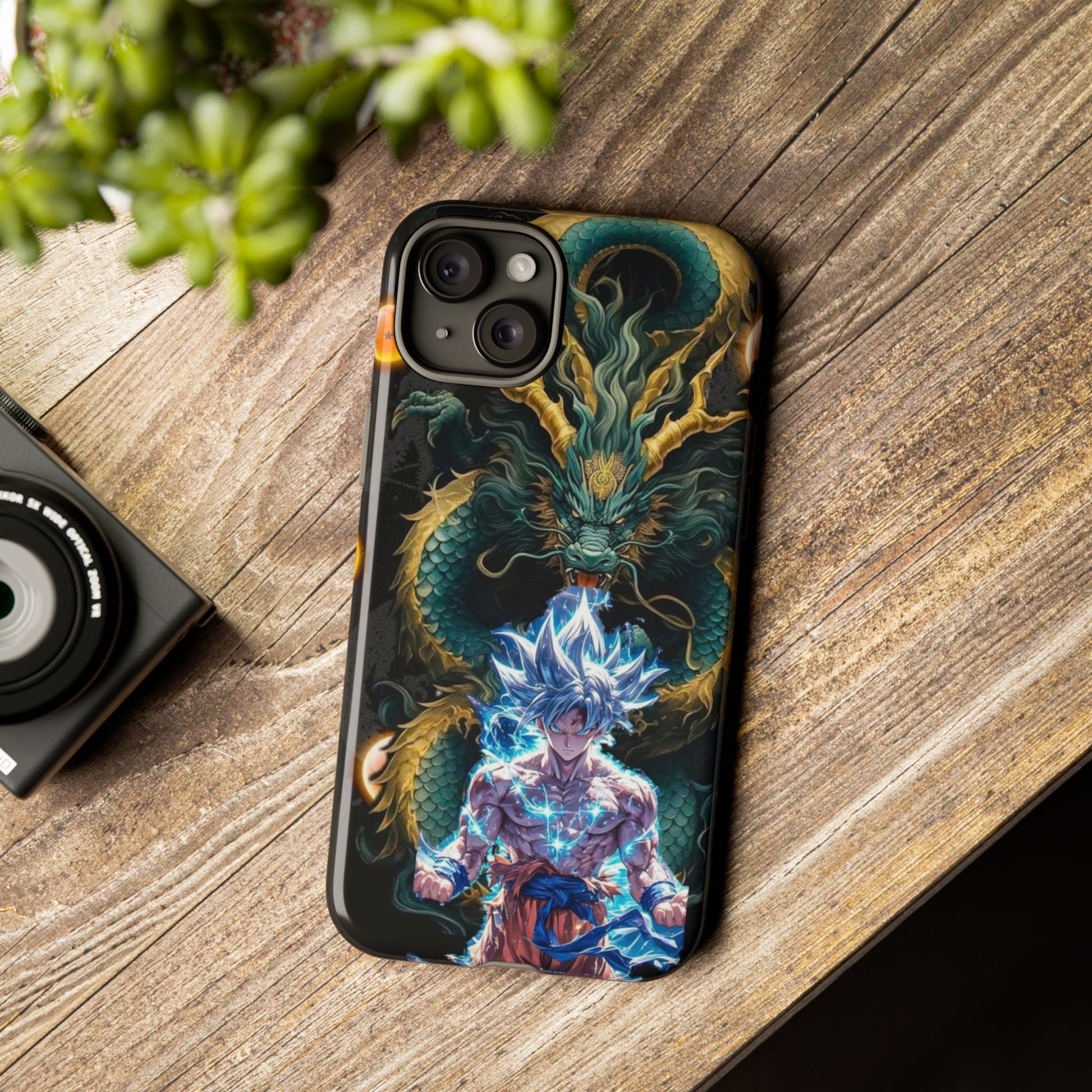 Anime Goku x Shenron Dragonball Z Tough Cases for iPhones, Samsung, and Pixel