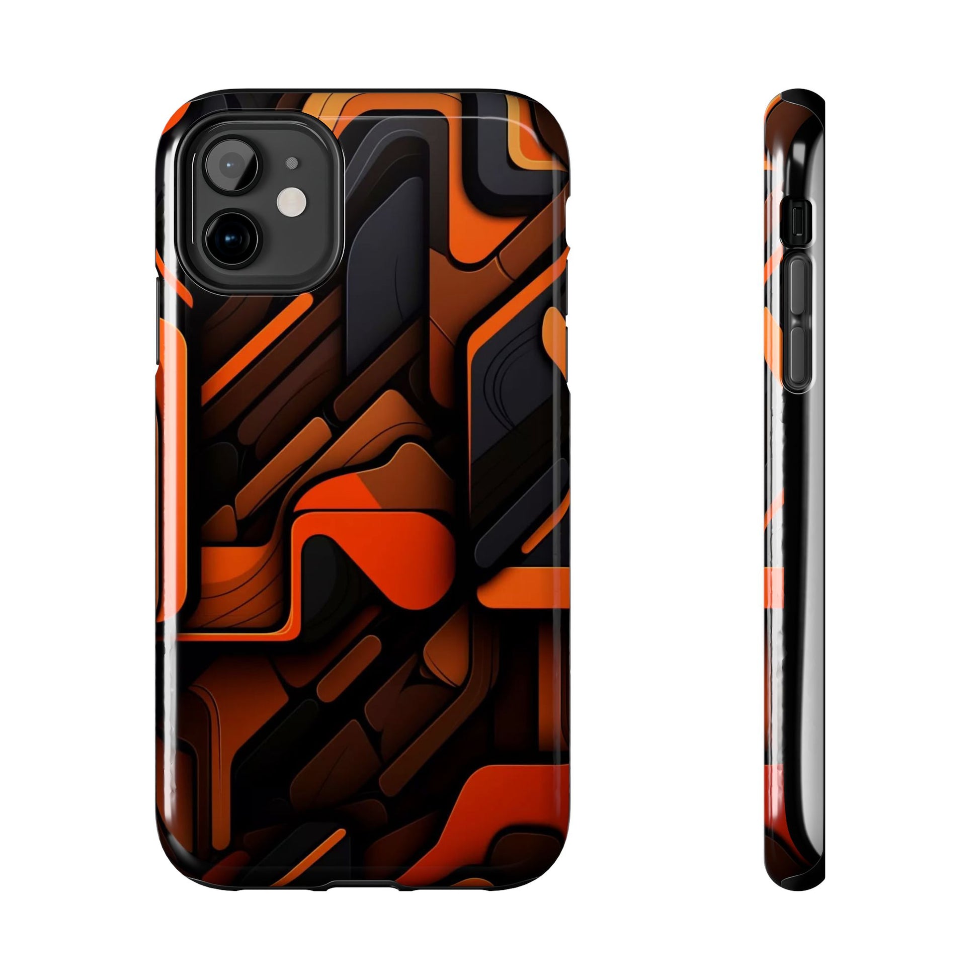 Orange Abstract Art Design Phone Case for Select iPhones & Samsung Galaxy Phones