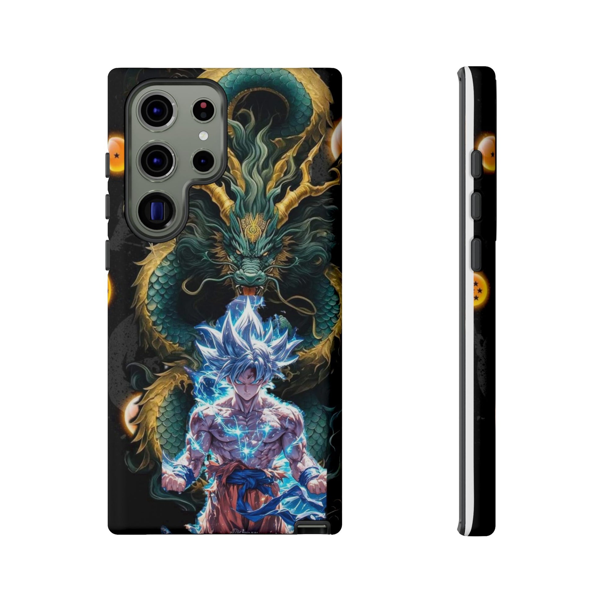 Anime Goku x Shenron Dragonball Z Tough Cases for iPhones, Samsung, and Pixel