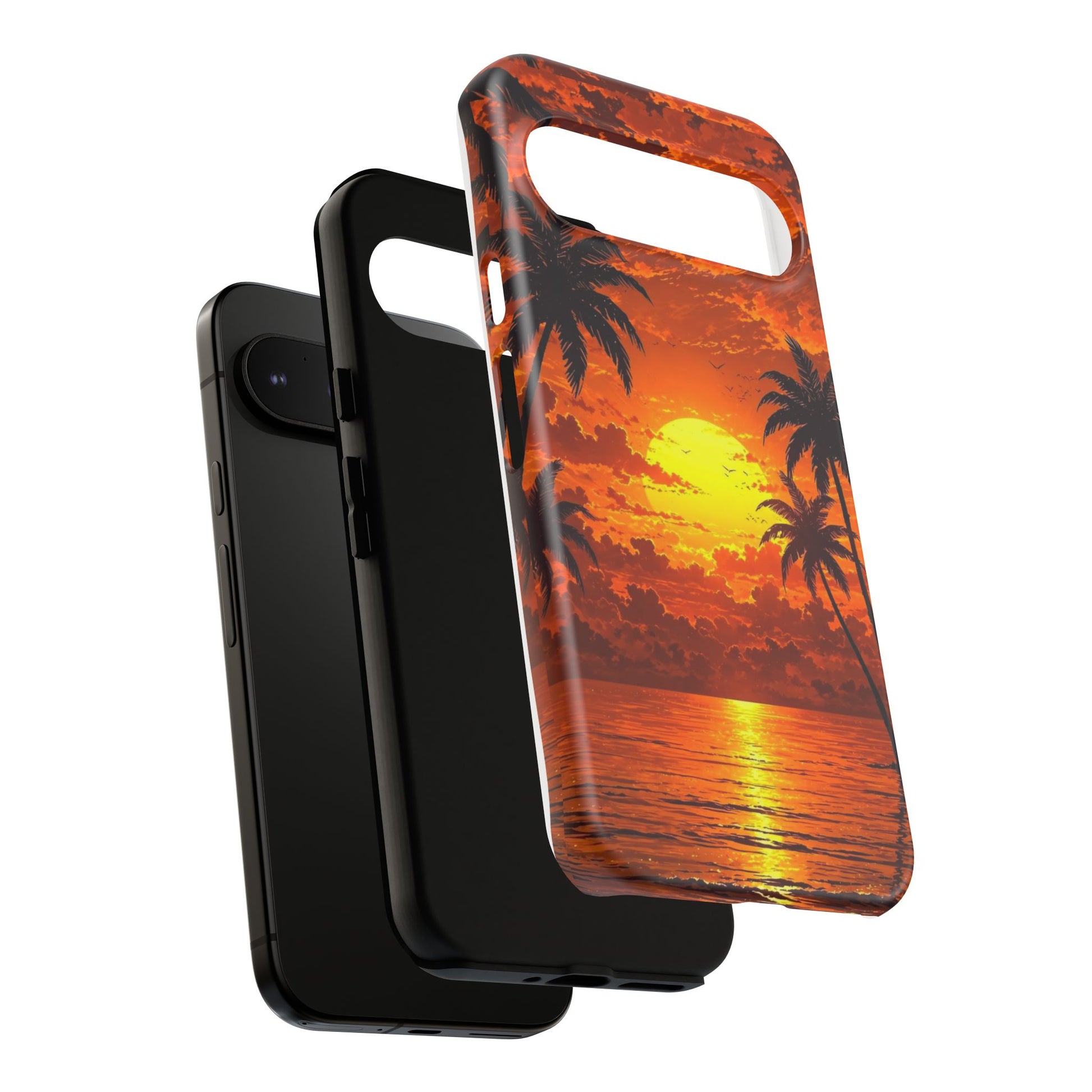 Beautiful Beach Sunset Tough Cases for iPhones, Samsung, and Pixel