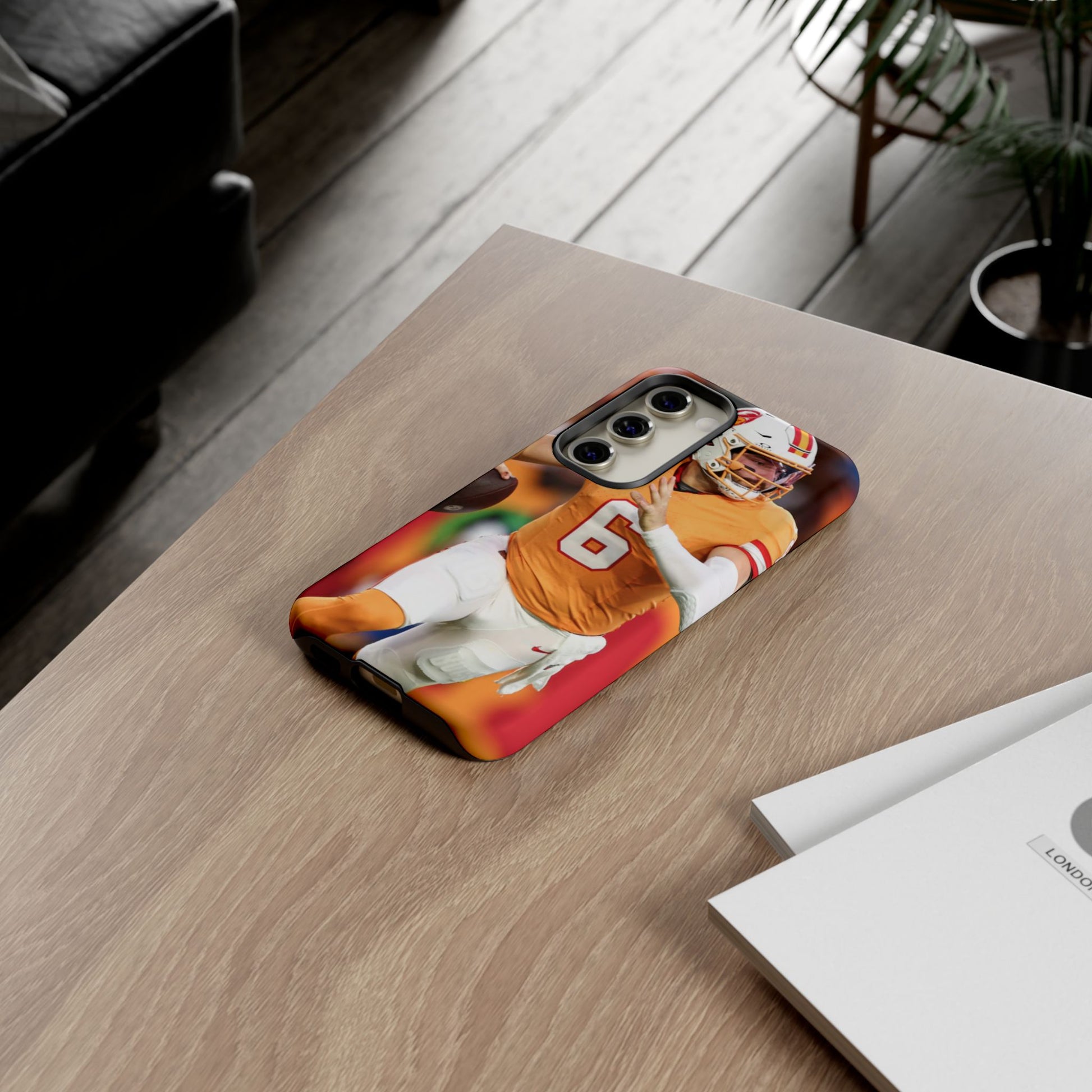 Tampa Bay Buccaneers Baker Mayfield Football Tough Cases for iPhones, Samsung, and Pixel
