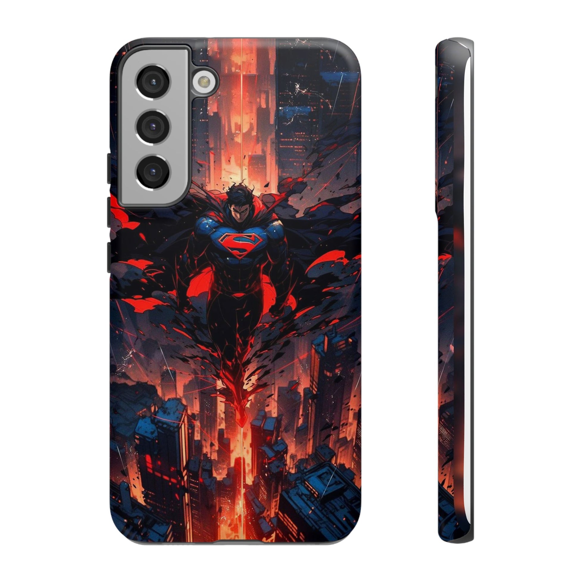 Anime Superman Tough Cases for iPhones, Samsung, and Pixel