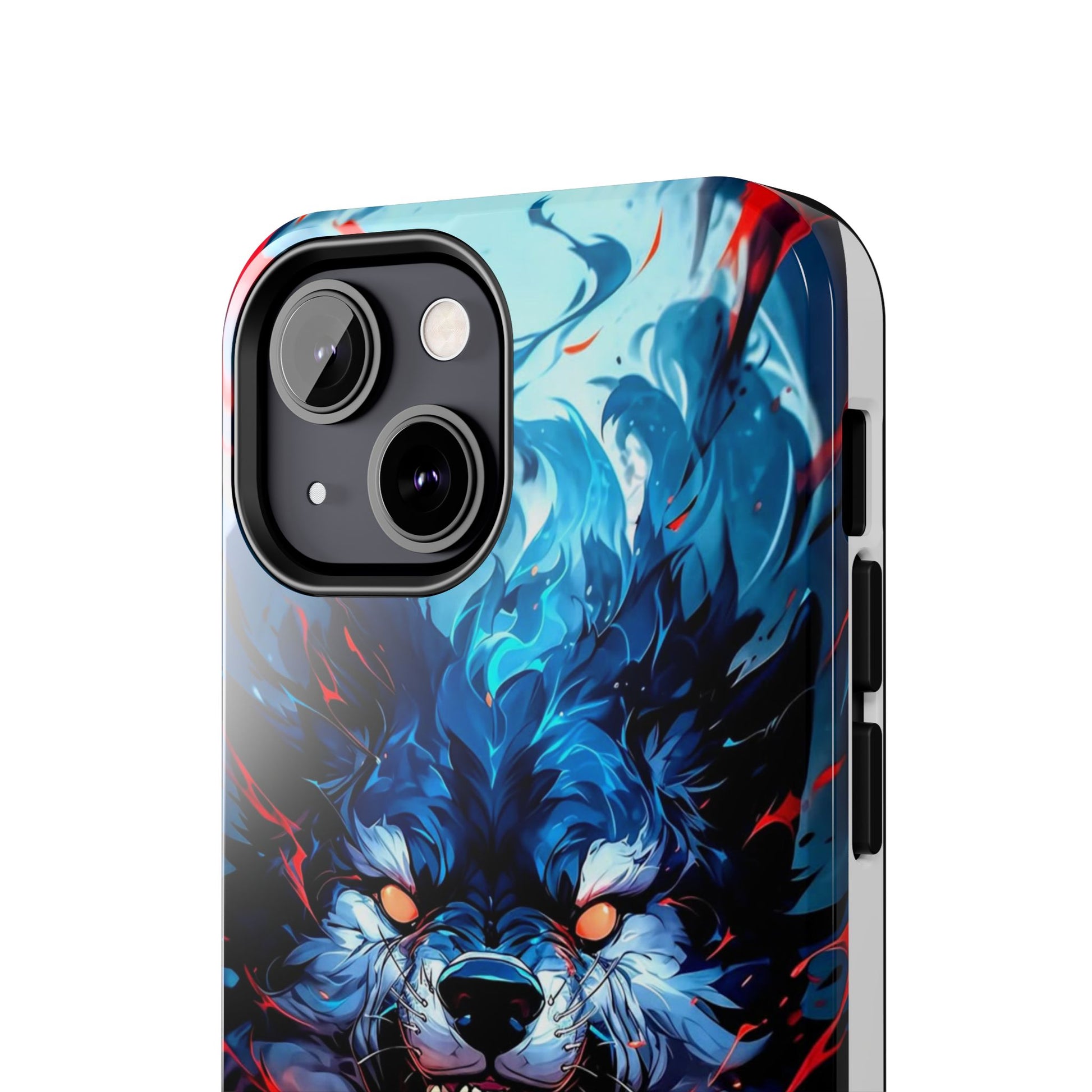 Aggressive Wolf Art Themed Tough Phone Cases for Iphones & Samsung Phones