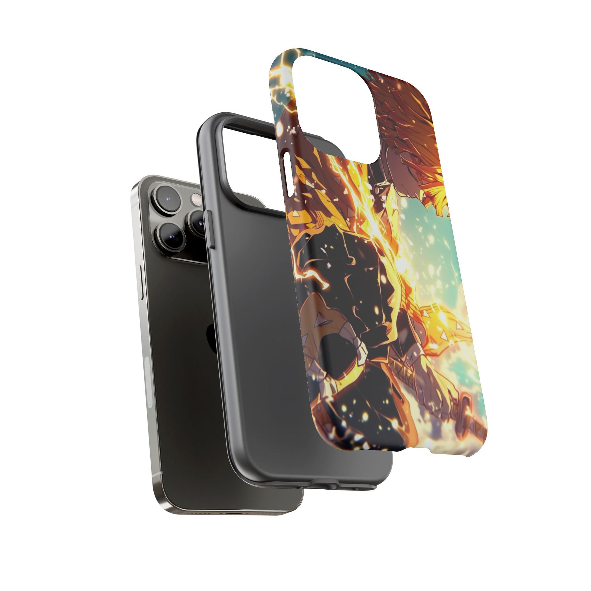 Demon Slayer Zenitsu Anime Theme Phone Case, Tough Cases for iPhones, Samsung, and Pixel