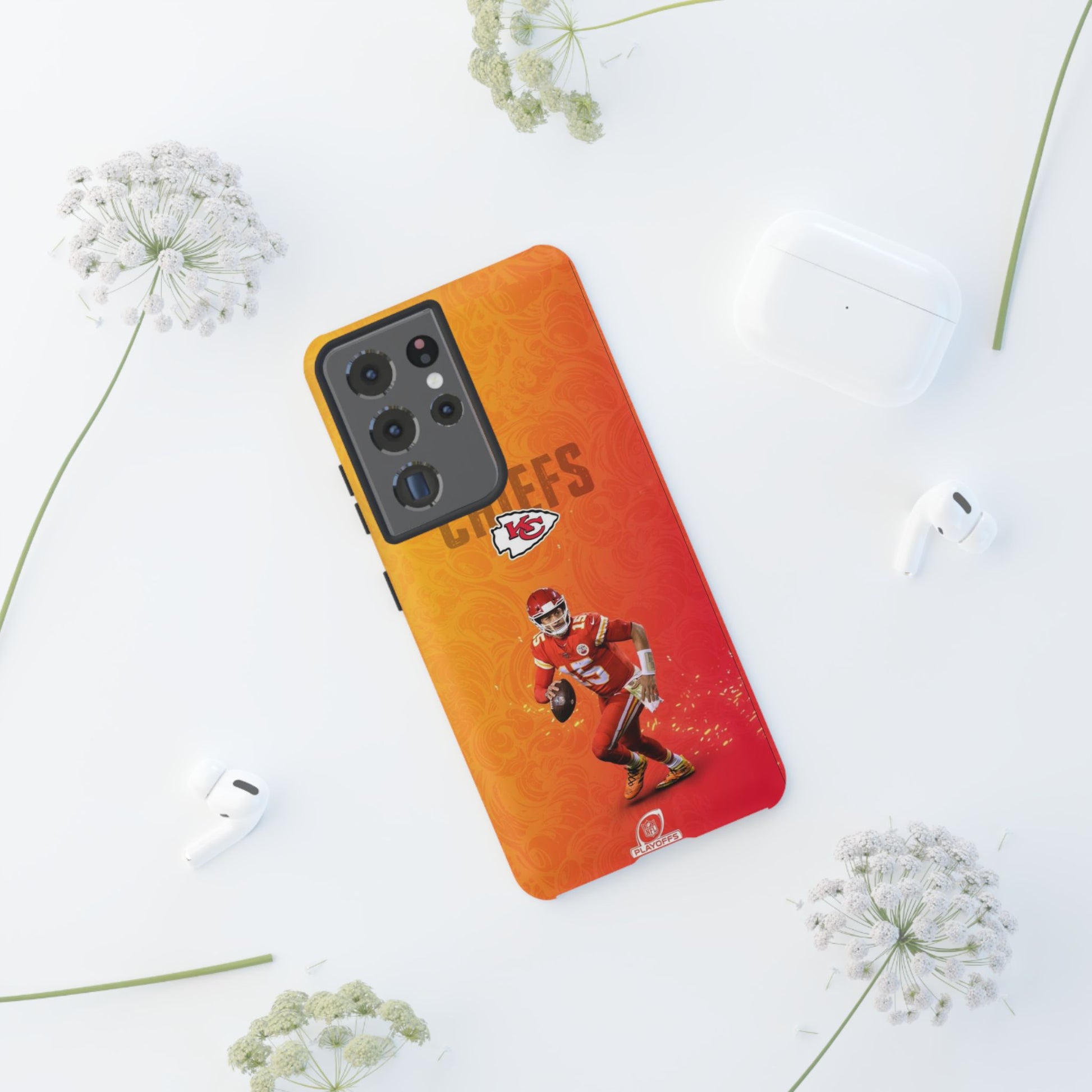 Kansas City Chiefs Patrick Mahomes Football Tough Cases for iPhones, Samsung, and Pixel