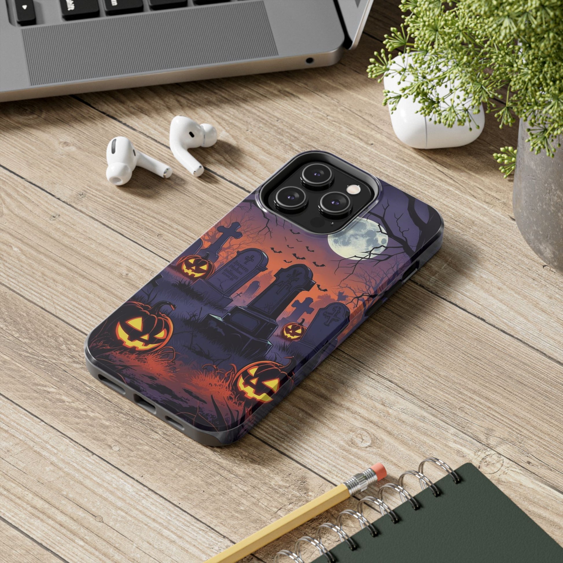 Graveyard Halloween Theme Phone Cases for iPhones & Samsung Phones