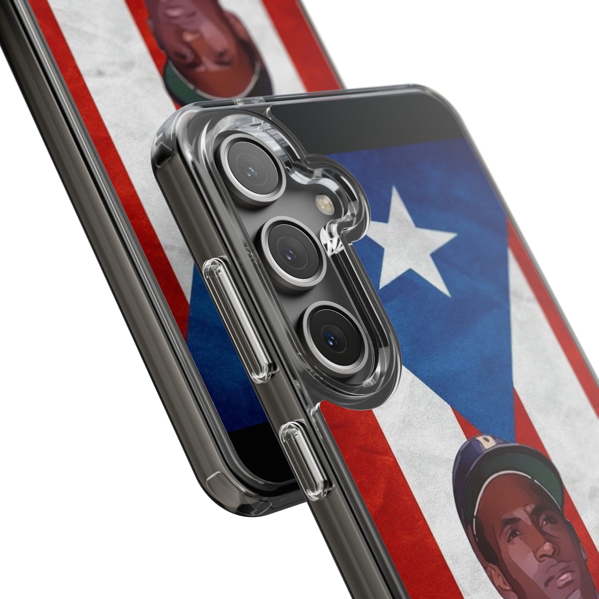Puerto Rican Baseball Legend Clemente inspired Protective Iphone, Samsung case