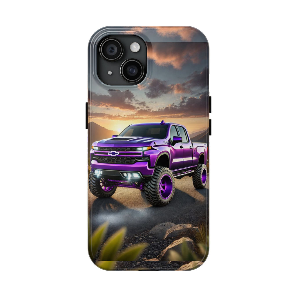 Purple Silverado art Phone Cases for Iphones & Samsung Phones Durable