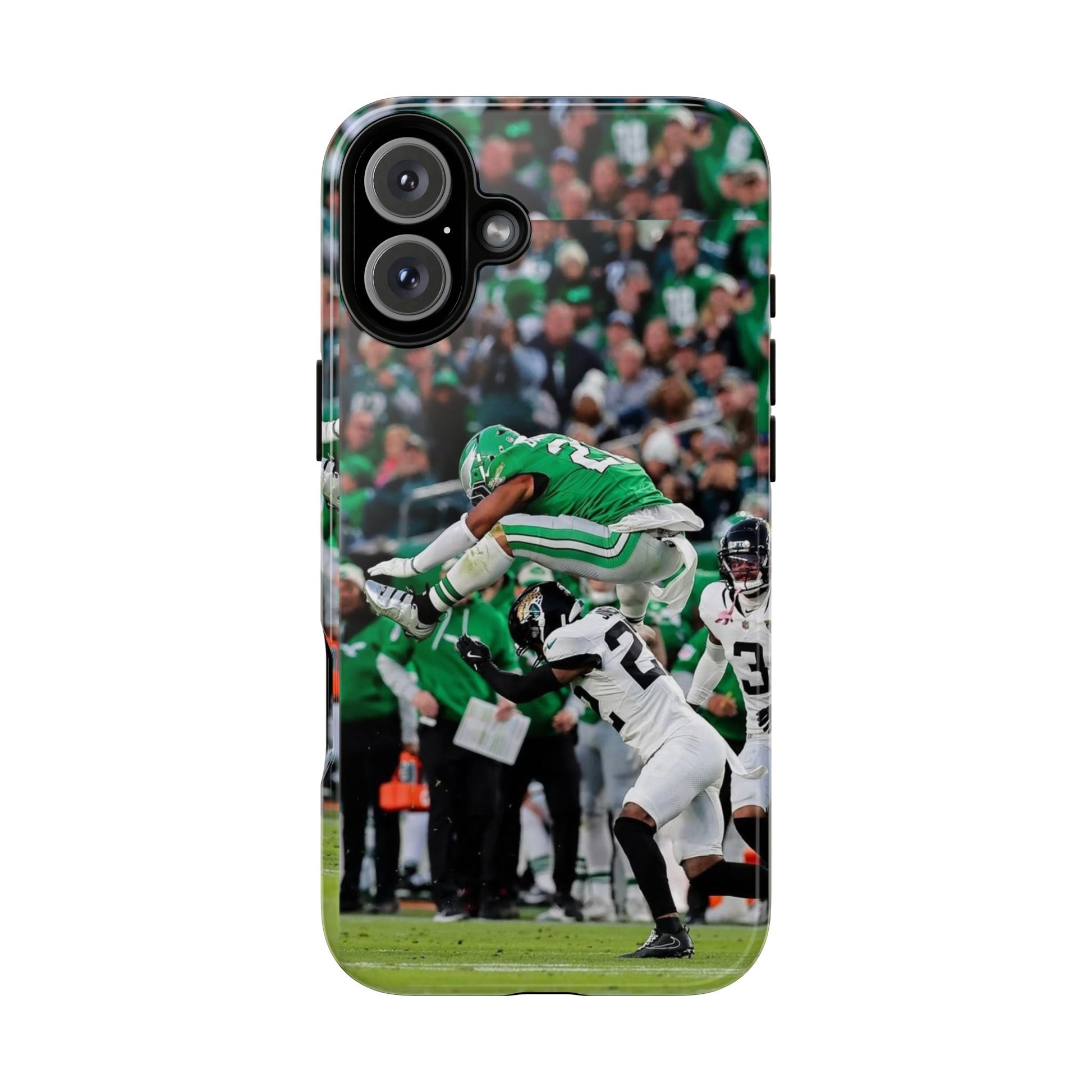 Saquon Barkley The Huddle Eagles Football Tough Cases for iPhones, Samsung, and Pixel