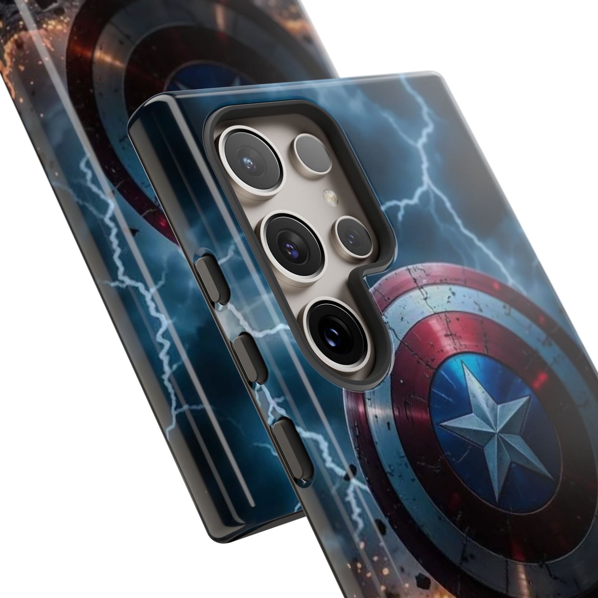 Captain America Shield Tough Cases for iPhones, Samsung, and Pixel