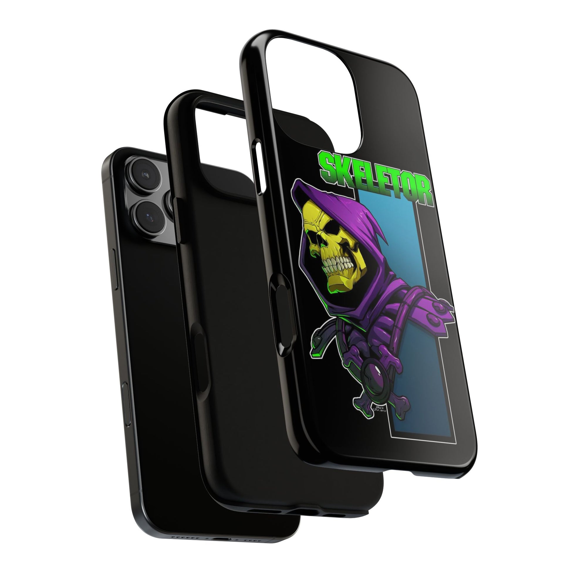 Skeletor Tough Cases for iPhones, Samsung, and Pixel