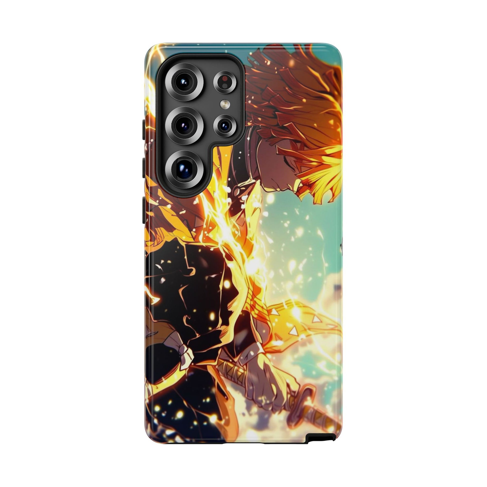 Demon Slayer Zenitsu Anime Theme Phone Case, Tough Cases for iPhones, Samsung, and Pixel
