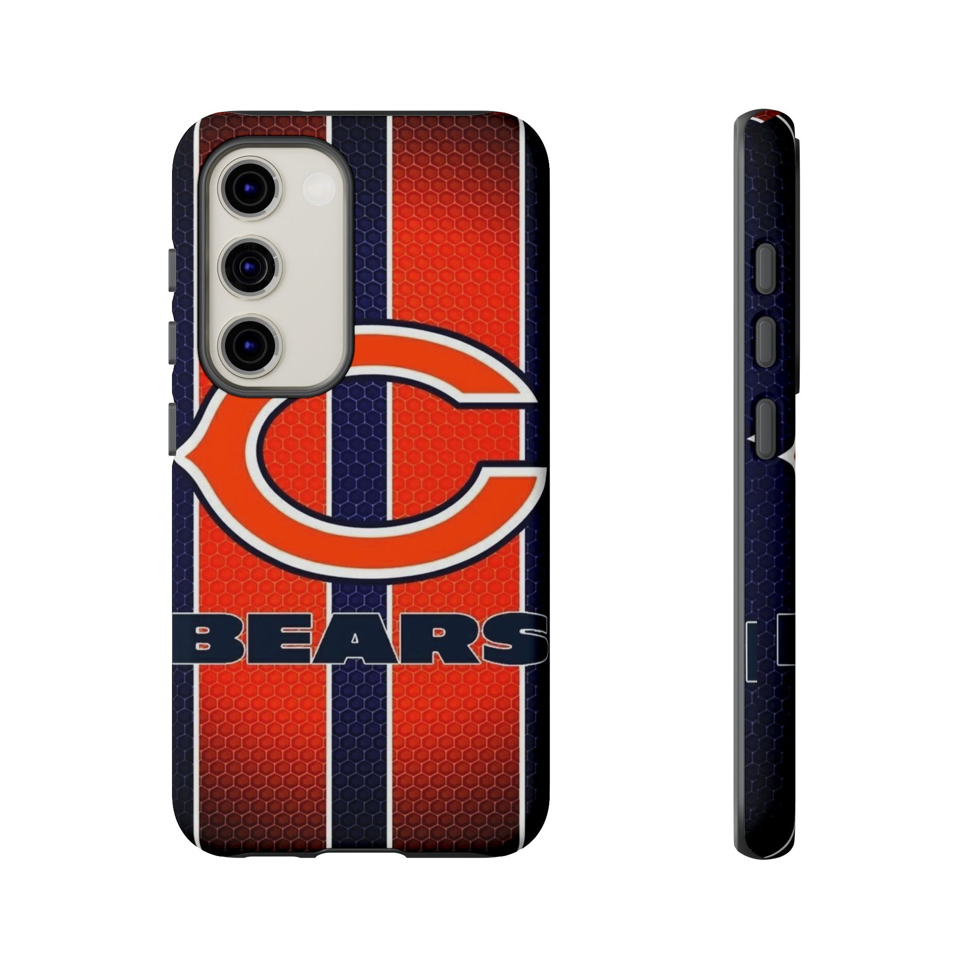 Chicago Bears Stripes Football Phone Case, Tough Cases for iPhones, Samsung, and Pixel