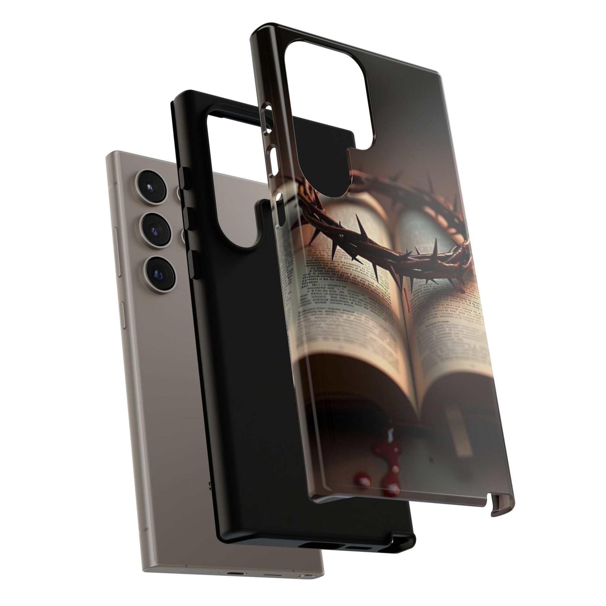 Crown of Thorns and Bible Christian Tough Cases for iPhones, Samsung, and Pixel