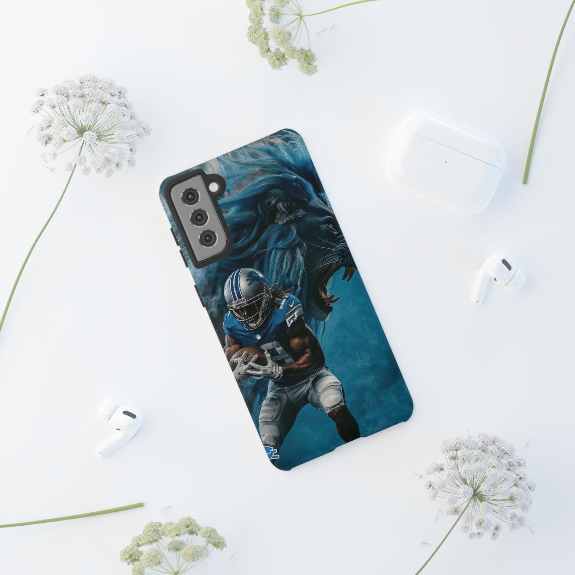 Detroit Lions Player Football Phone Case, Tough Cases for iPhones, Samsung, and Pixel