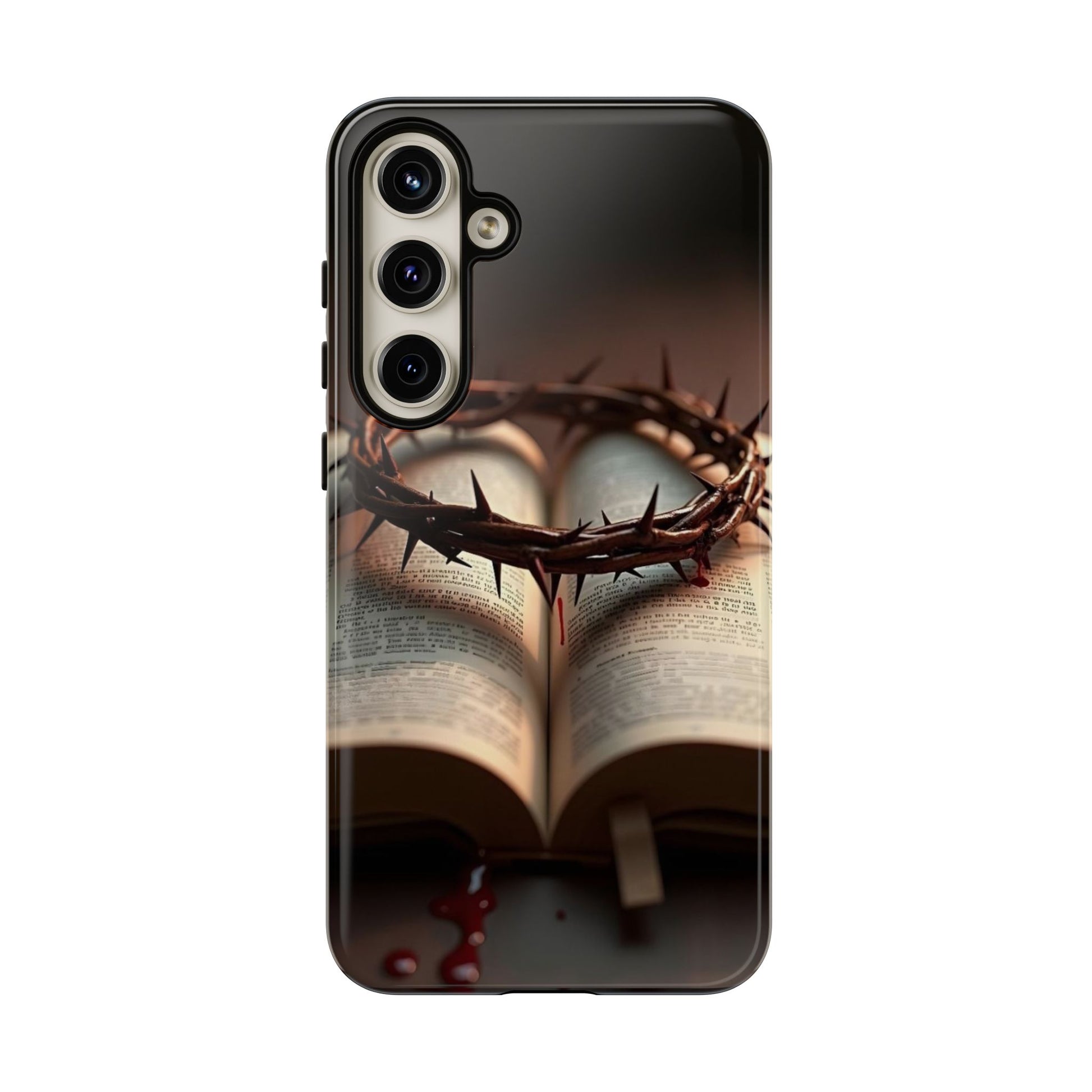 Crown of Thorns and Bible Christian Tough Cases for iPhones, Samsung, and Pixel