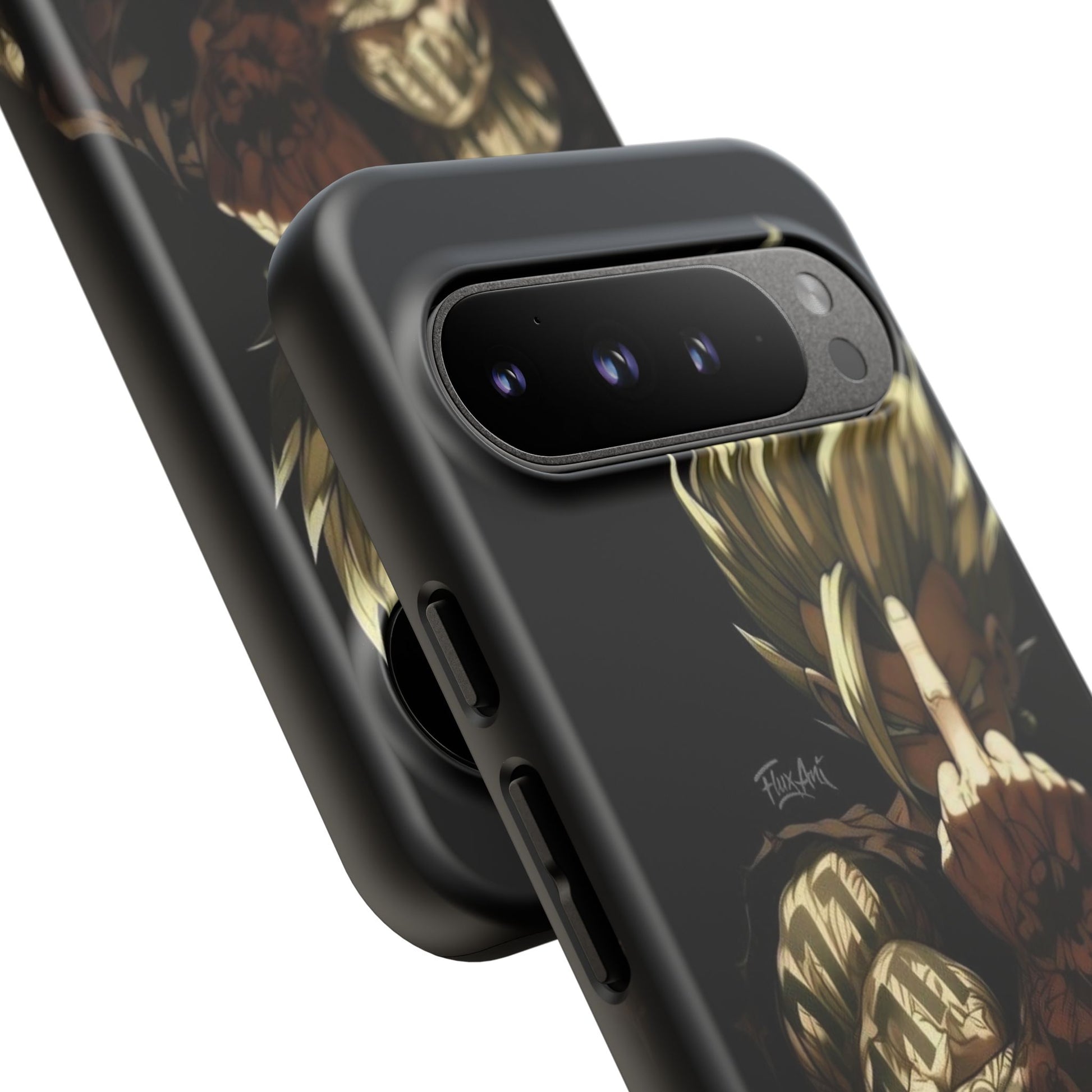 Middle Finger SS Goku Dragon Ball Z Tough Cases for iPhones, Samsung, and Pixel