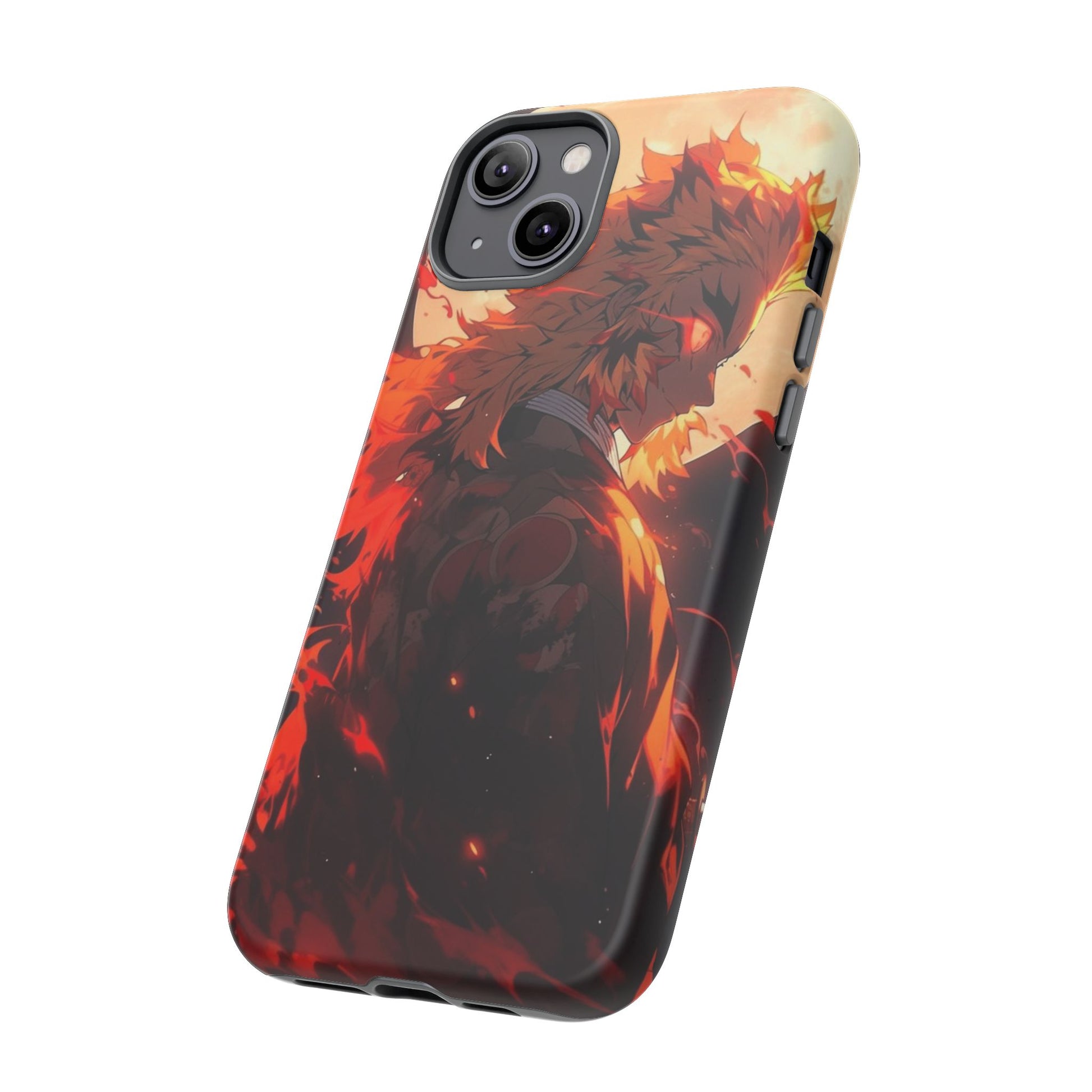 Demon Sl;ayer Rengoku Anime Phone Case, Tough Cases for iPhones, Samsung, and Pixel