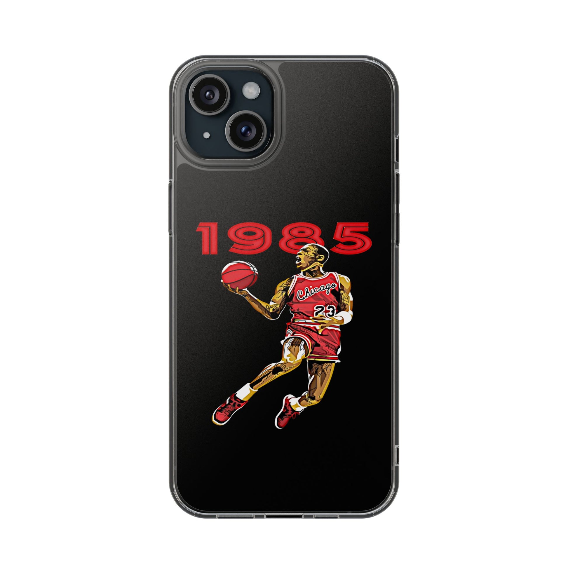 1985 Jordan Slam Dunk themed Basketball Inspired design Clear Phone Cases