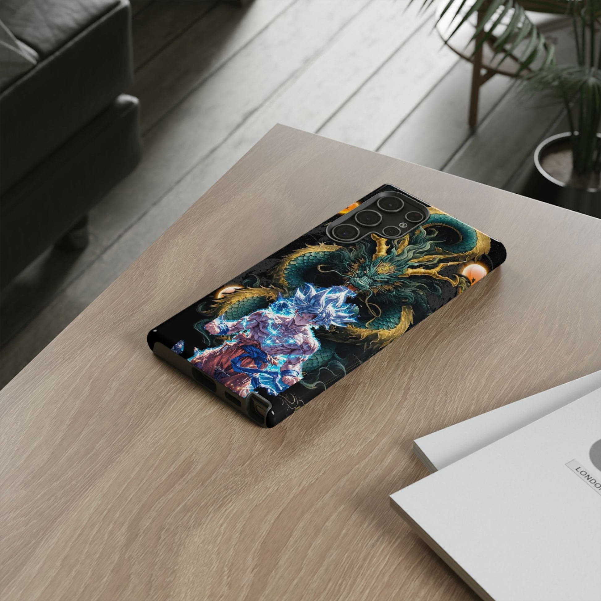 Anime Goku x Shenron Dragonball Z Tough Cases for iPhones, Samsung, and Pixel