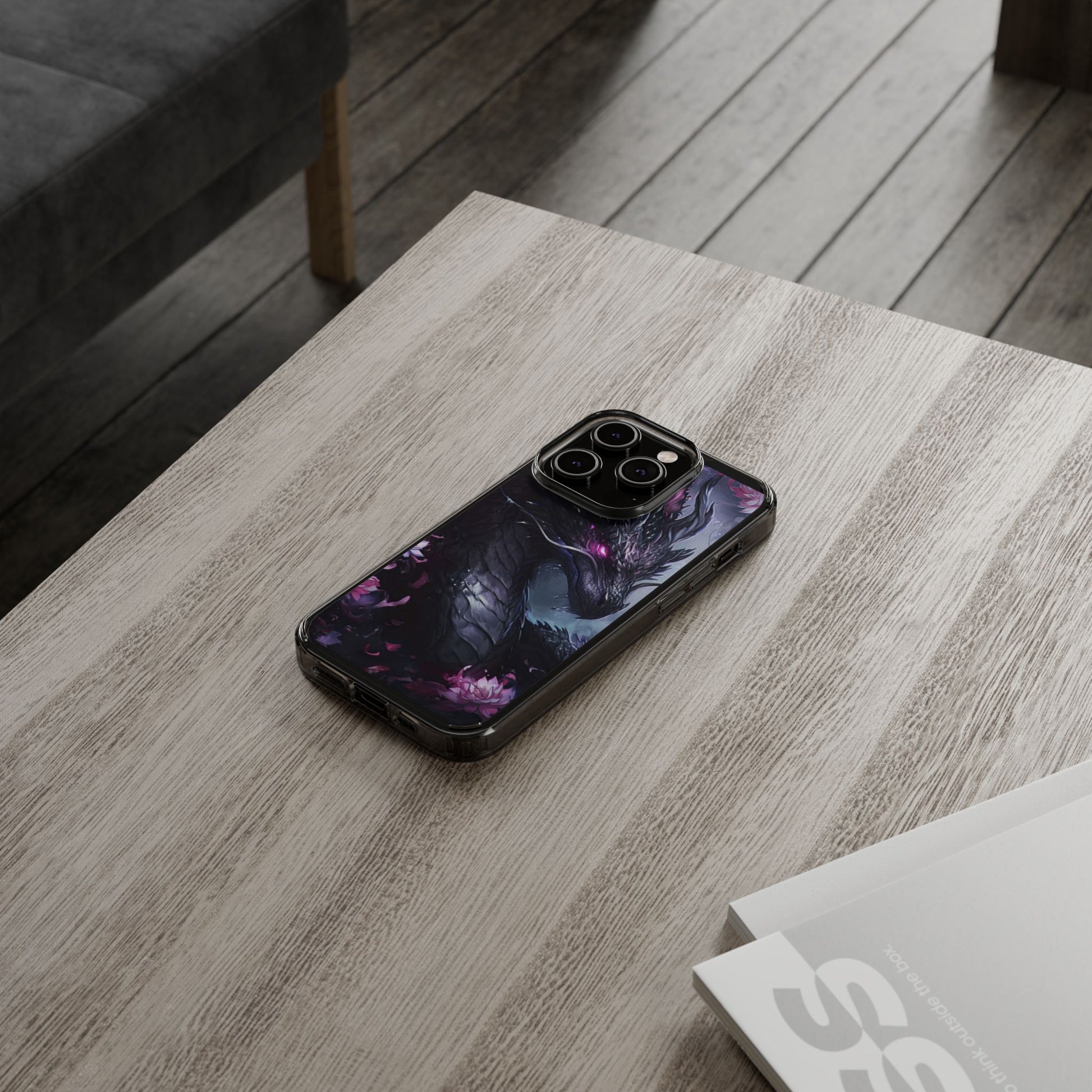 Phone Cases, Purple Dragon Design, iPhone Samsung Case, Protective Cover, Unique