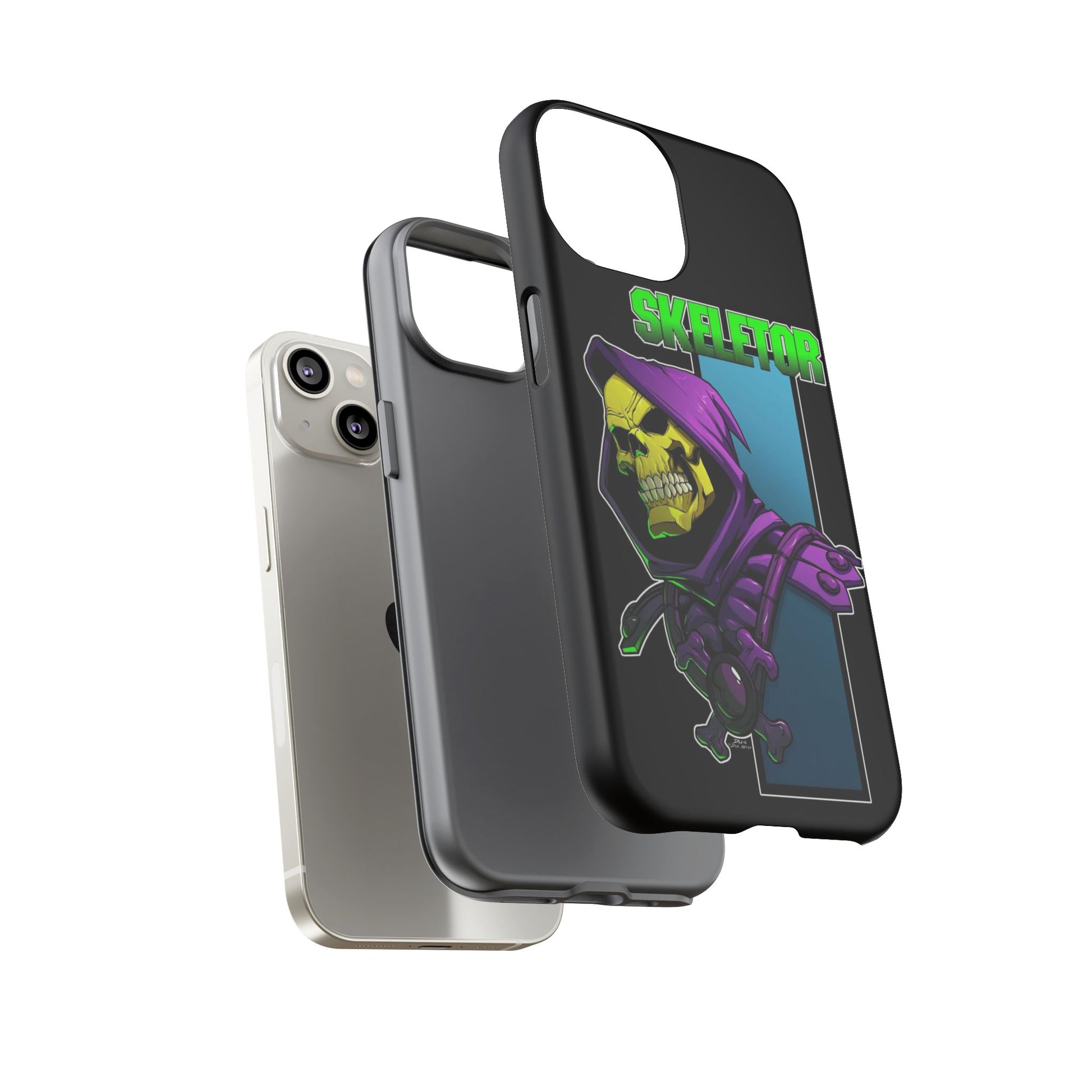 Skeletor Tough Cases for iPhones, Samsung, and Pixel